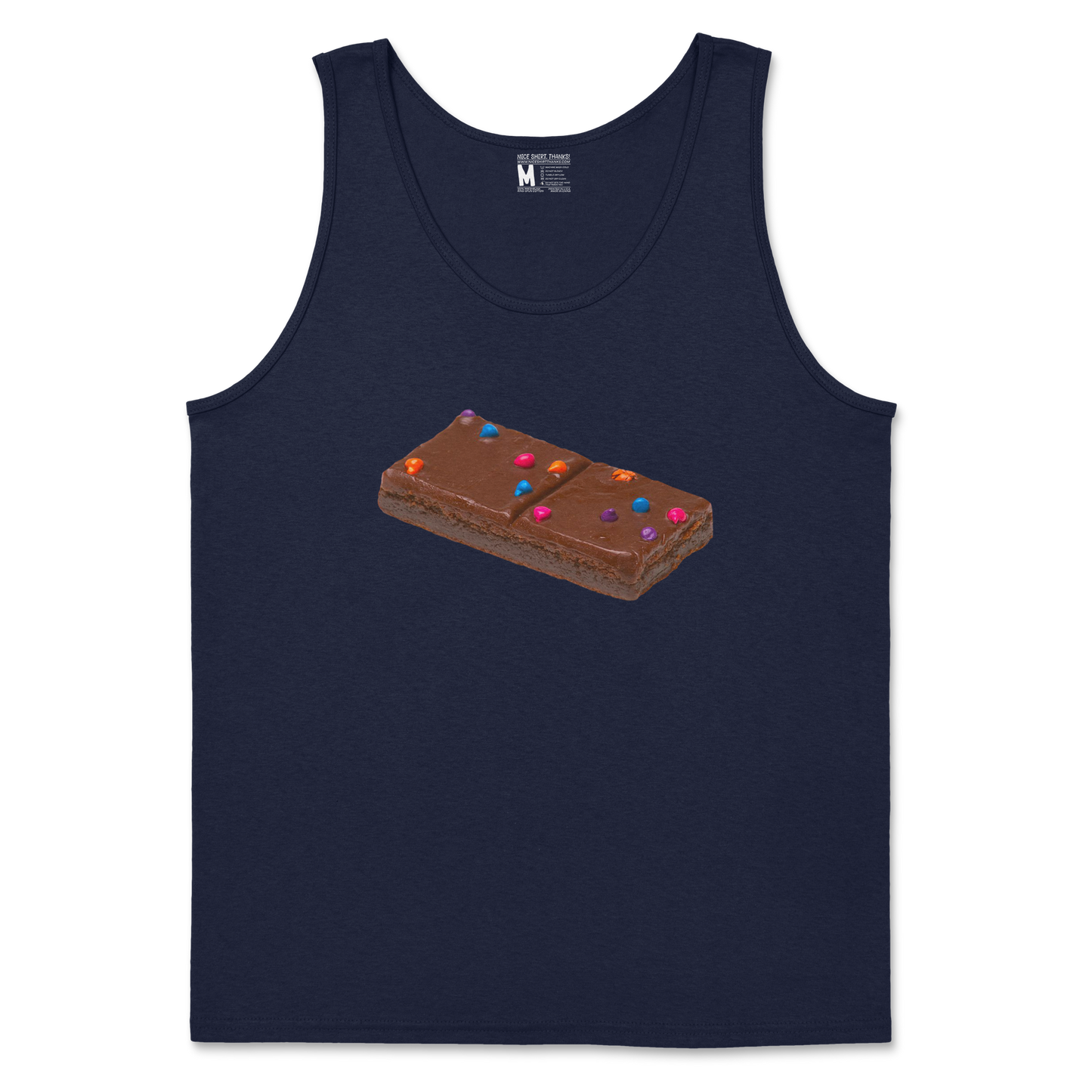Gildan SoftStyle Tank Top Mmmmm Yummmm in Navy
