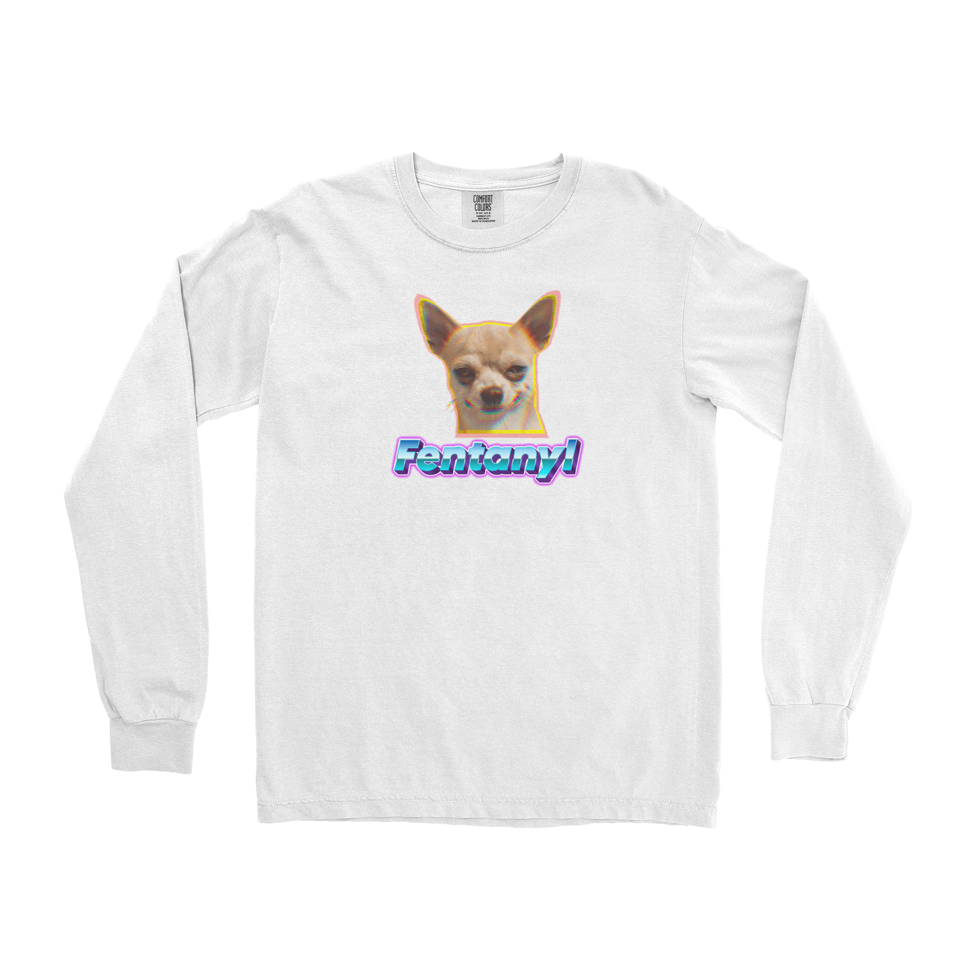 Comfort Colors Long Sleeve Fent in White