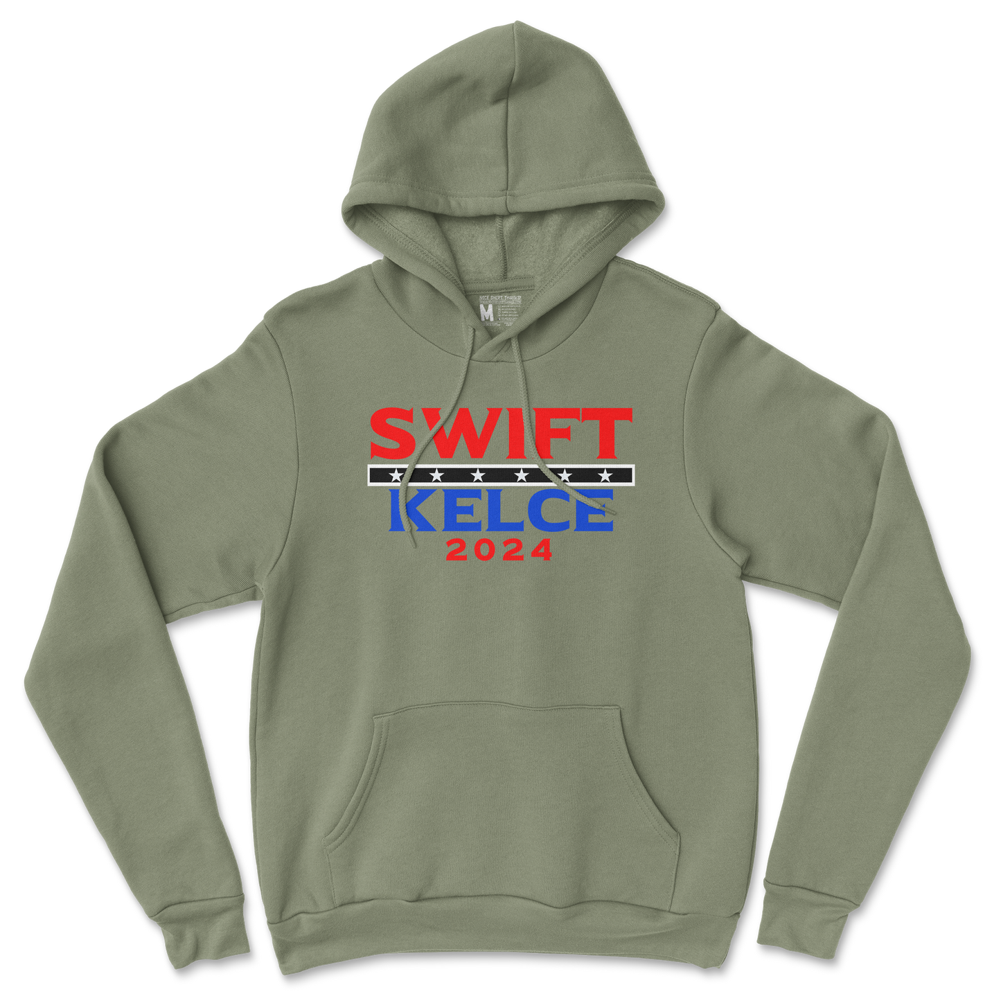 Gildan SoftStyle Hoodie Swift Kelce 2024 in Military Green