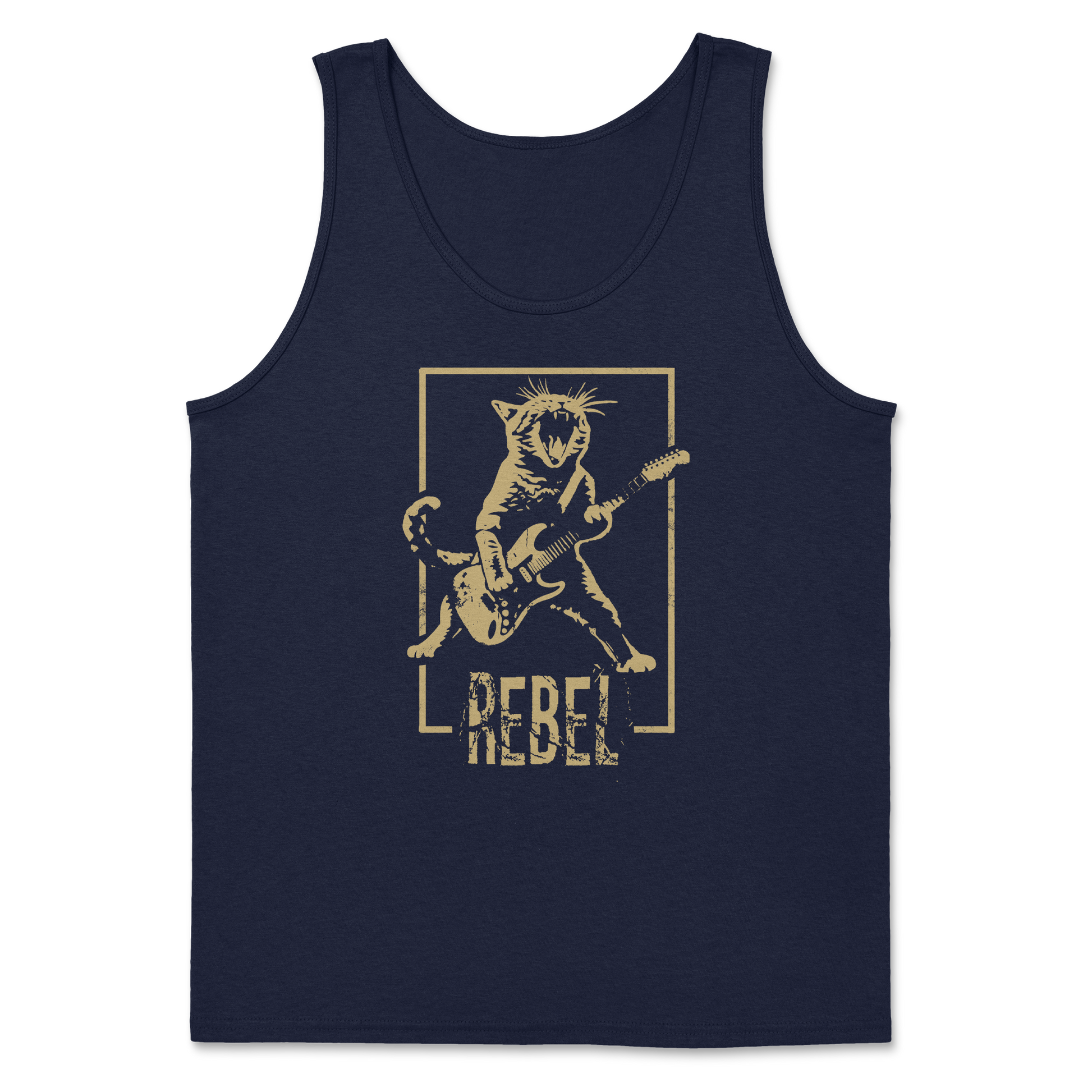 Heavy Blend Tank Top Rebel Kitty in Navy