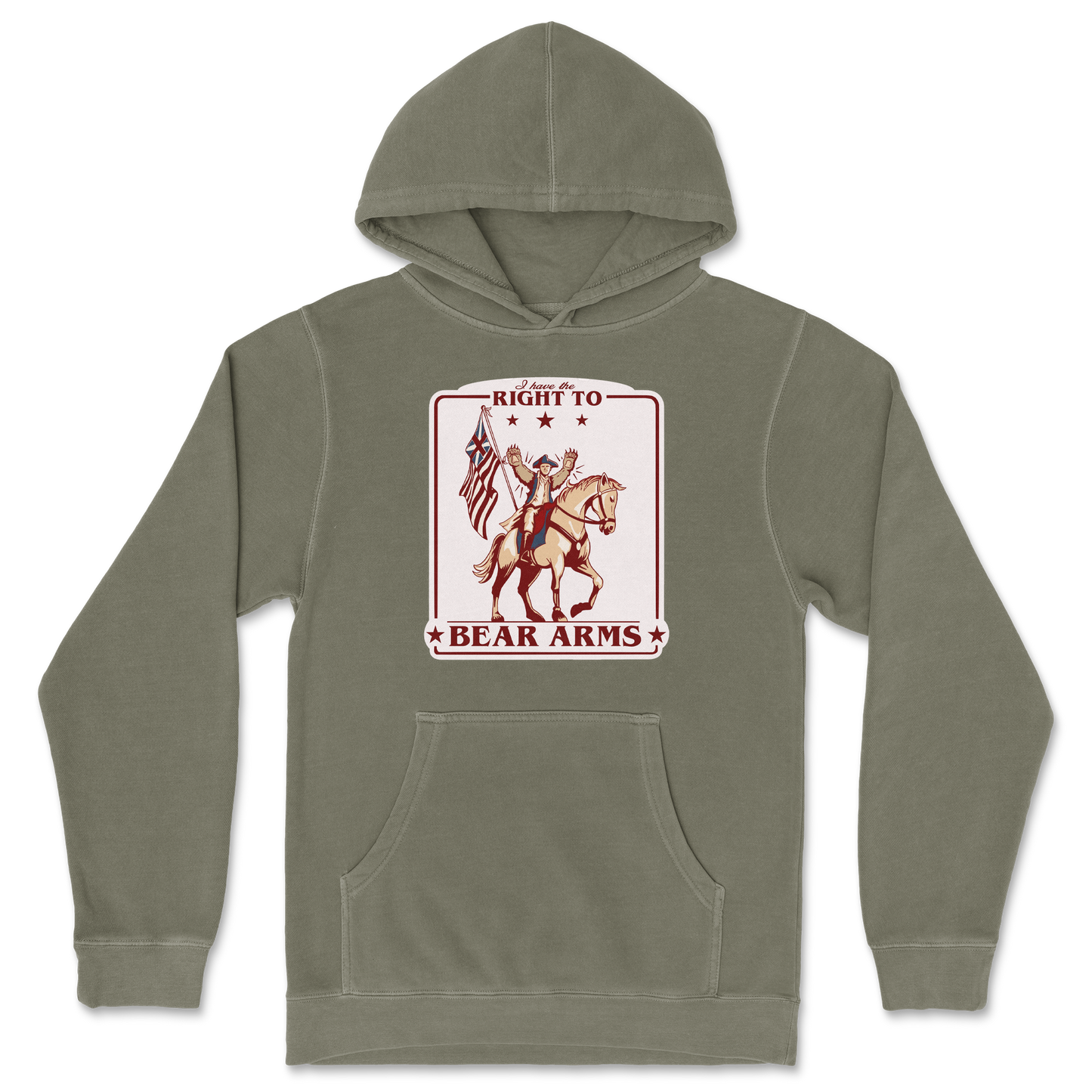 Independent Clothing Co. Hoodie Right to Bear Arms in Olive
