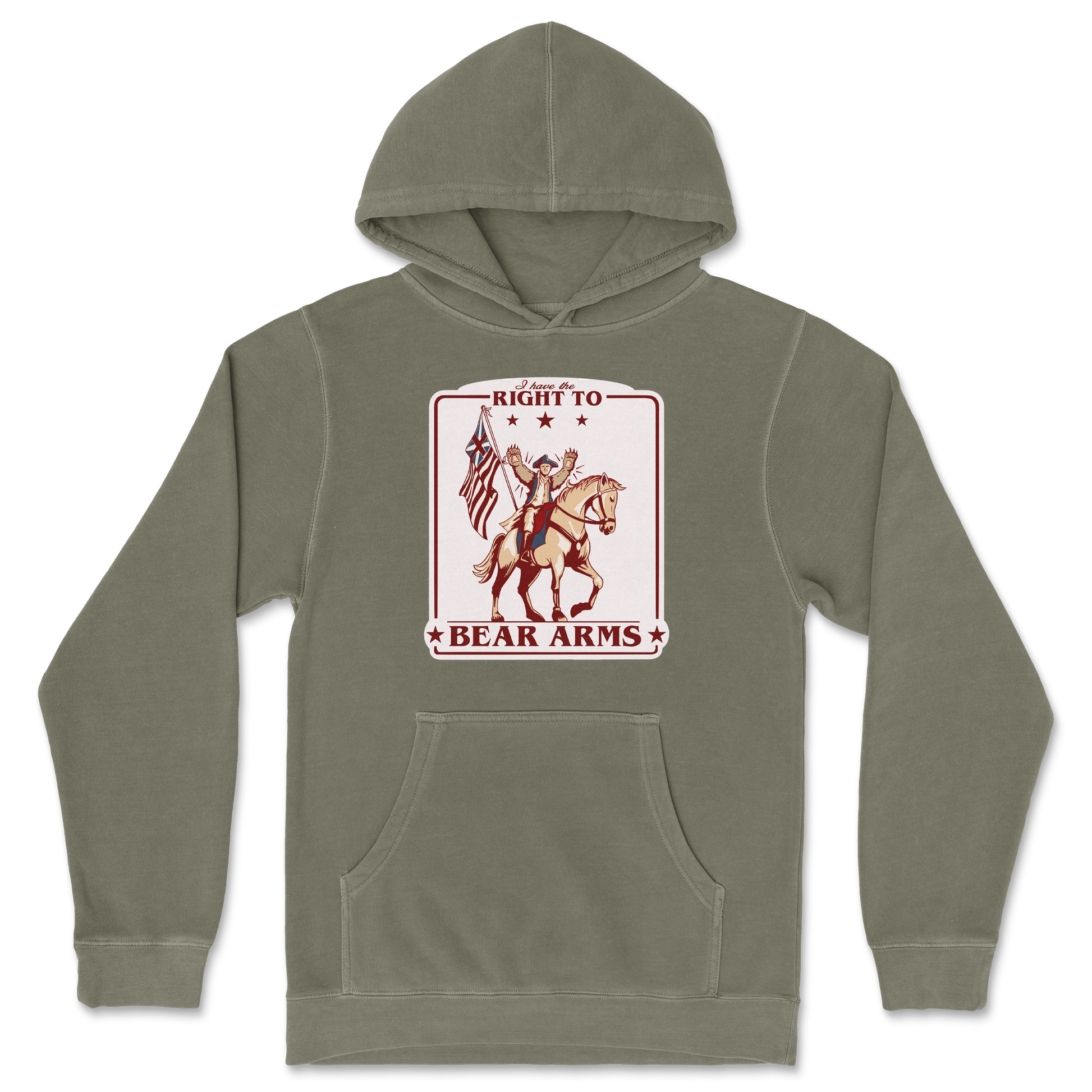 Independent Clothing Co. Hoodie Right to Bear Arms in Olive
