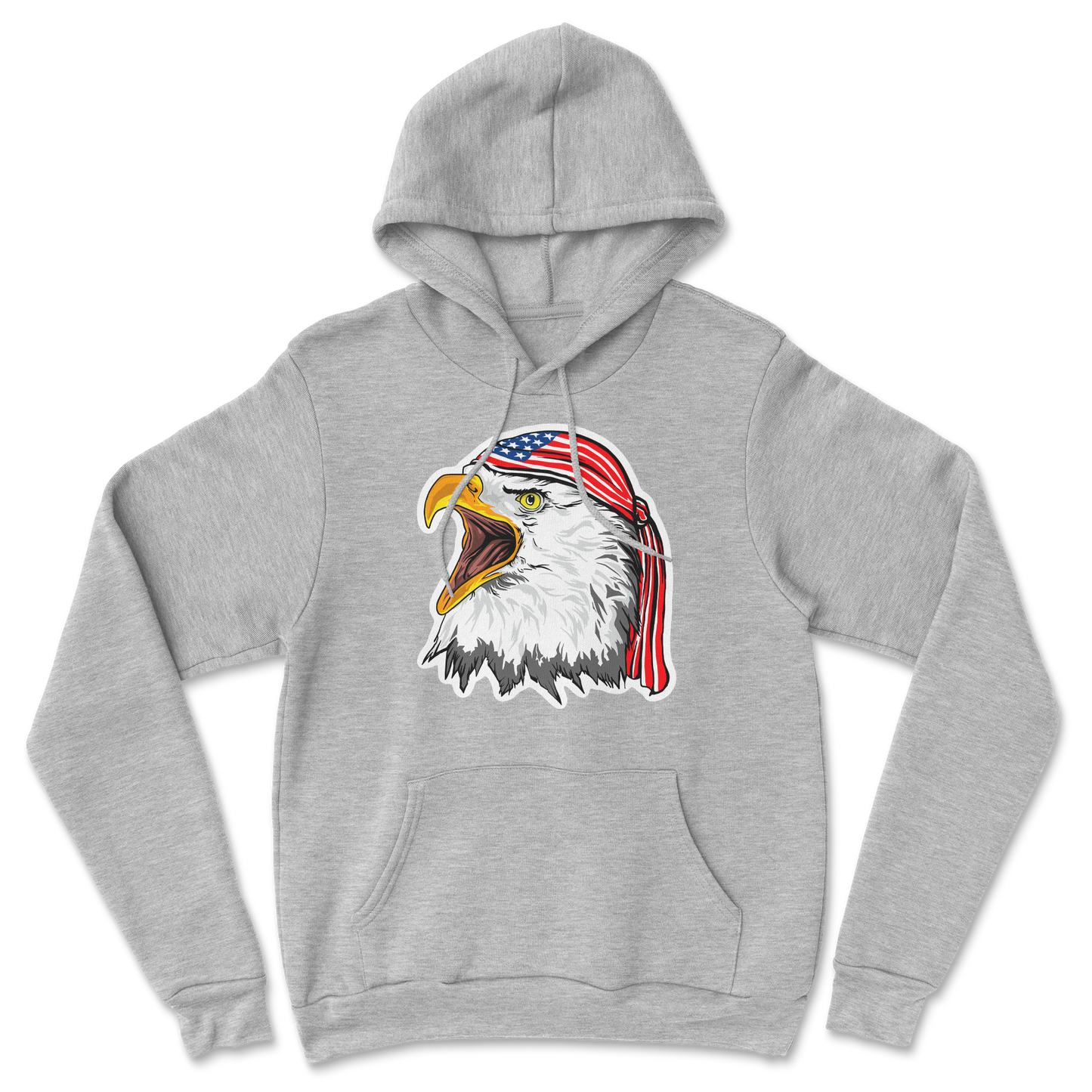 Heavy Blend Hoodie Freedom Eagle in Grey Heather