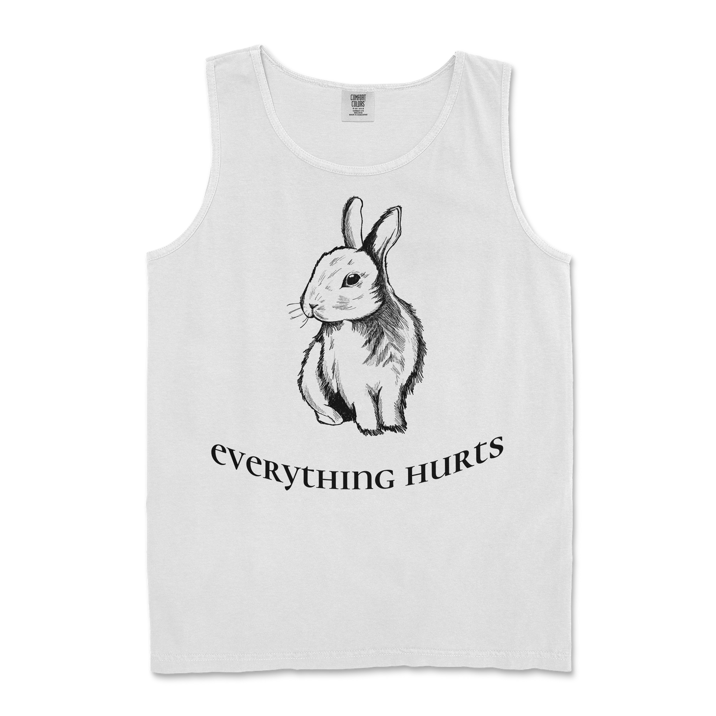 Comfort Colors Tank Top Everything Hurts in White