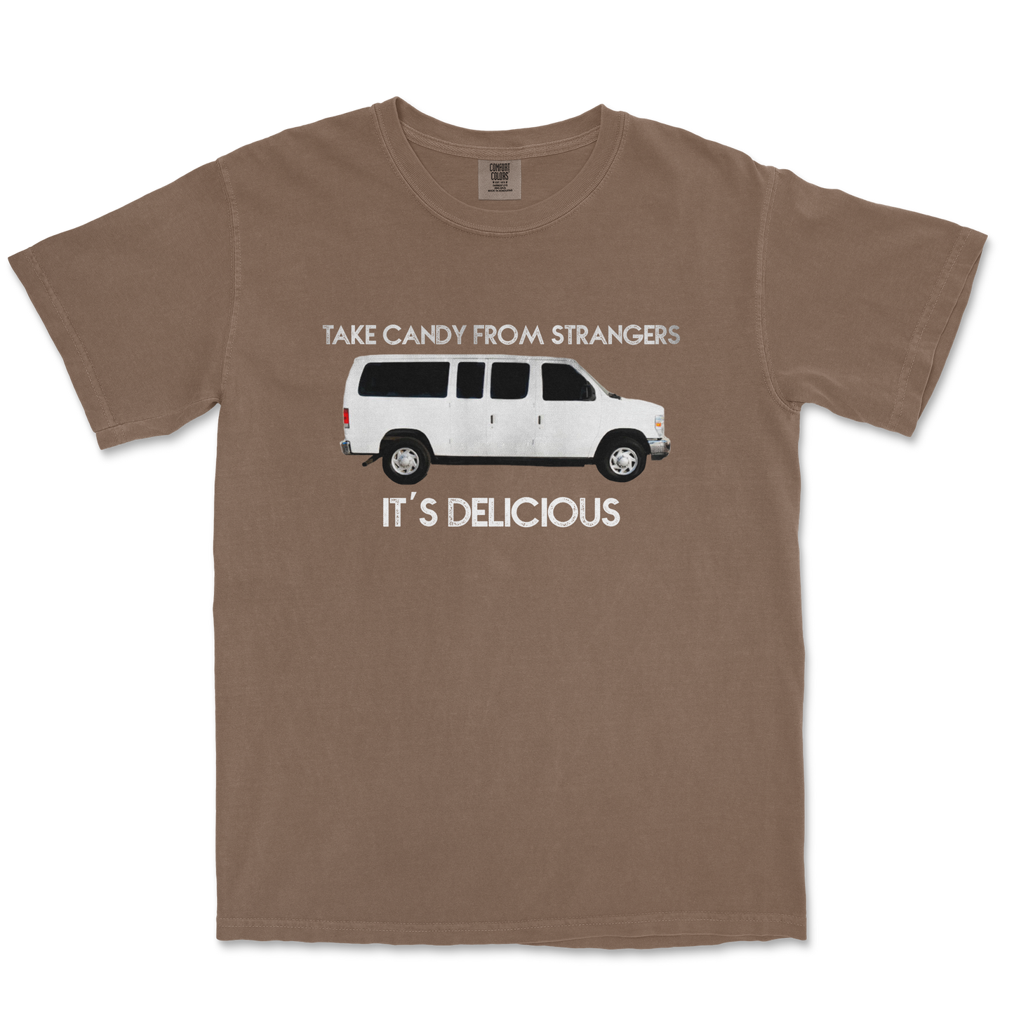 Comfort Colors T-Shirt Stranger Danger in Espresso