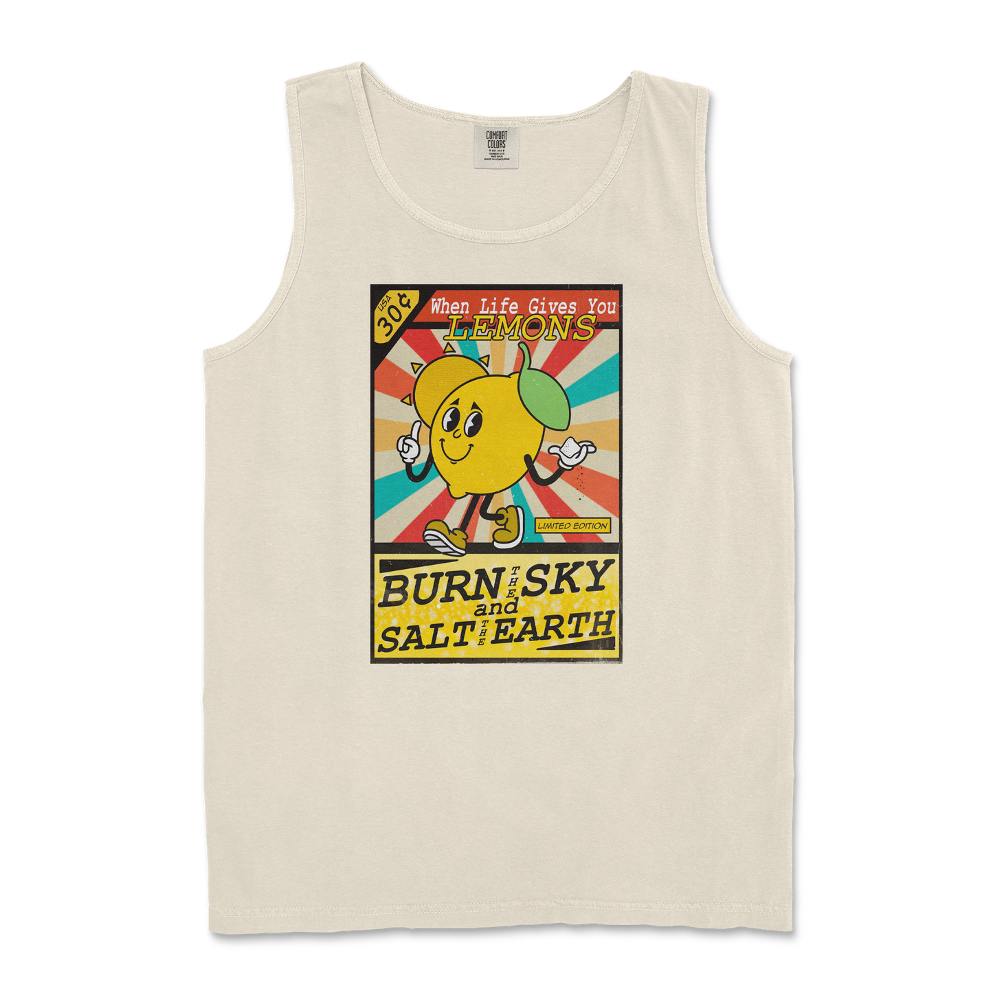 Comfort Colors Tank Top Life Gives You Lemons in Ivory
