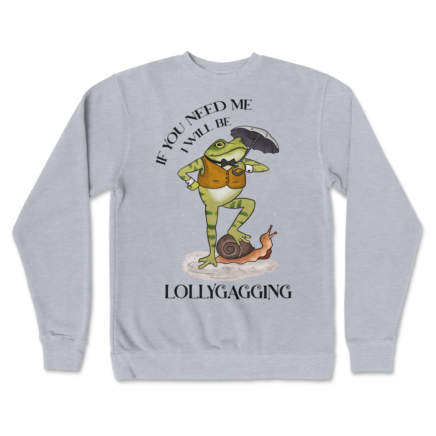 Independent Clothing Co. Crew Neck Lollygagging in Grey-Heather