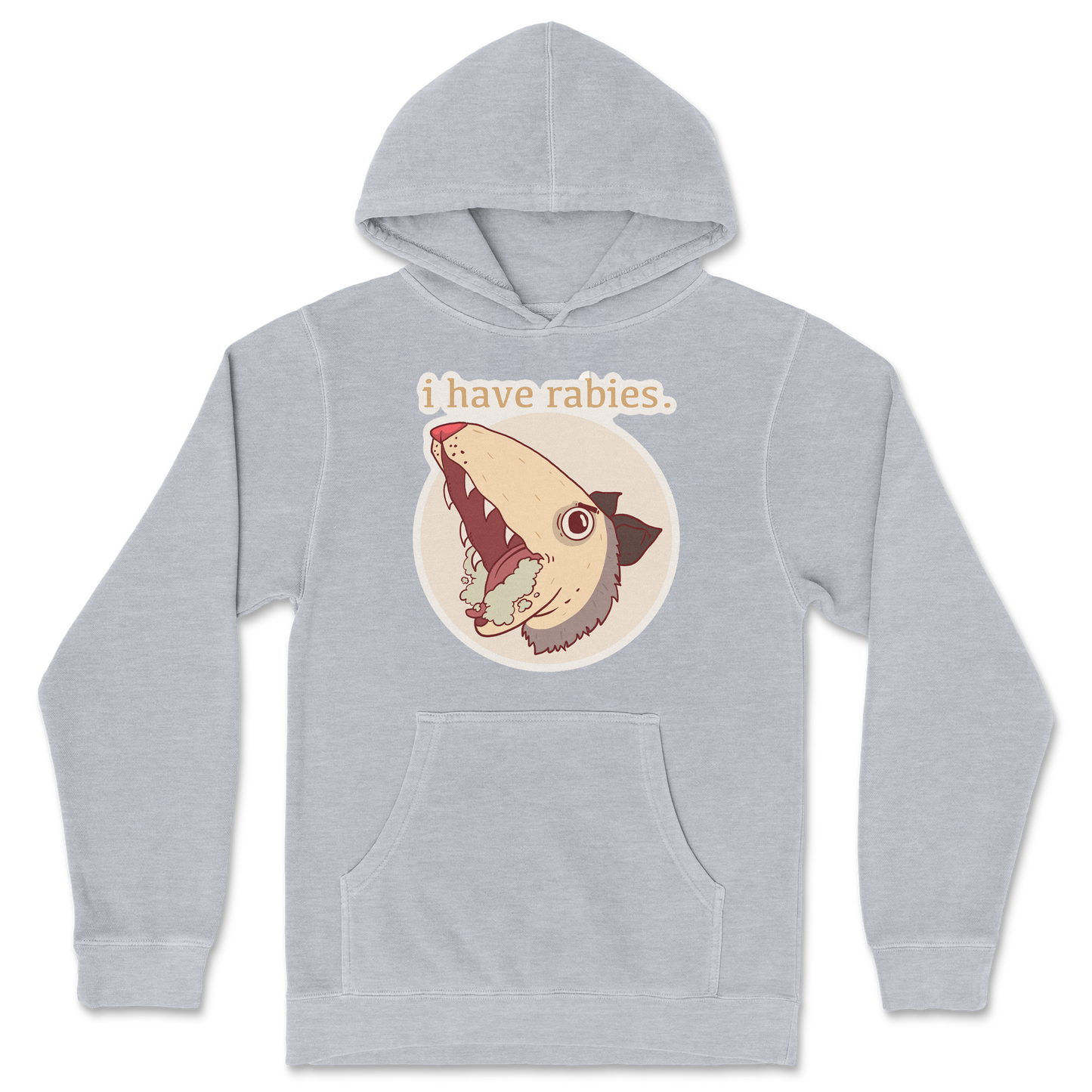 Independent Clothing Co. Hoodie I Have Rabies in Grey Heather
