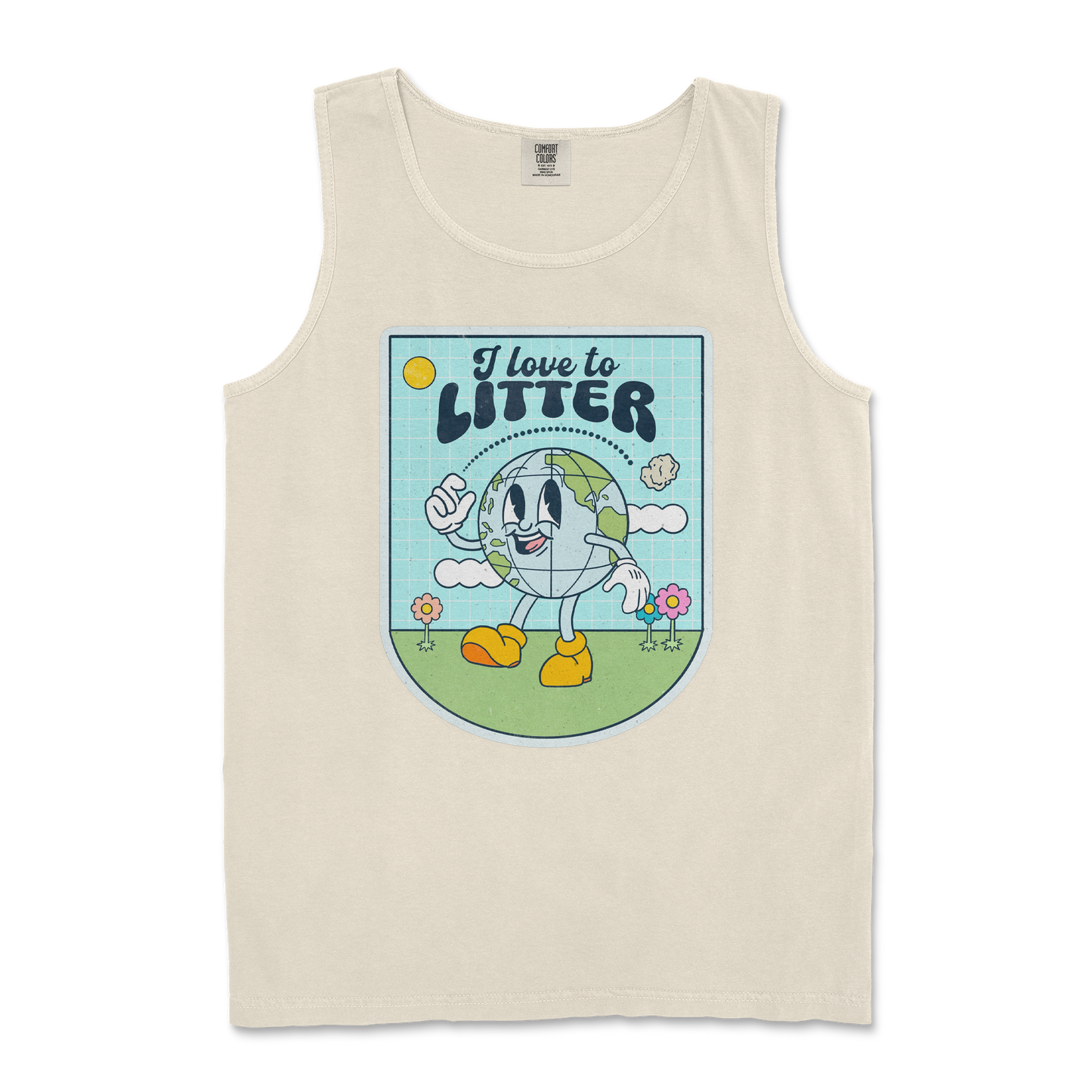 Comfort Colors Tank Top Earth Day in Ivory