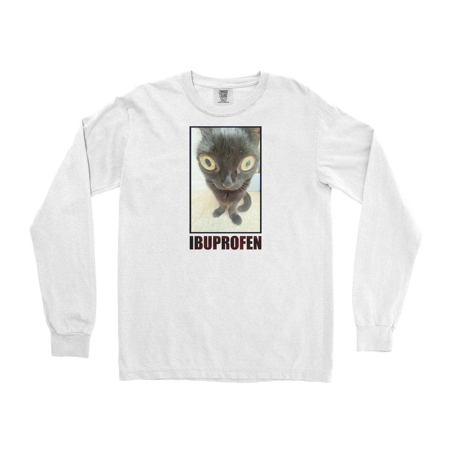 Comfort Colors Long Sleeve Ibuprofen in White