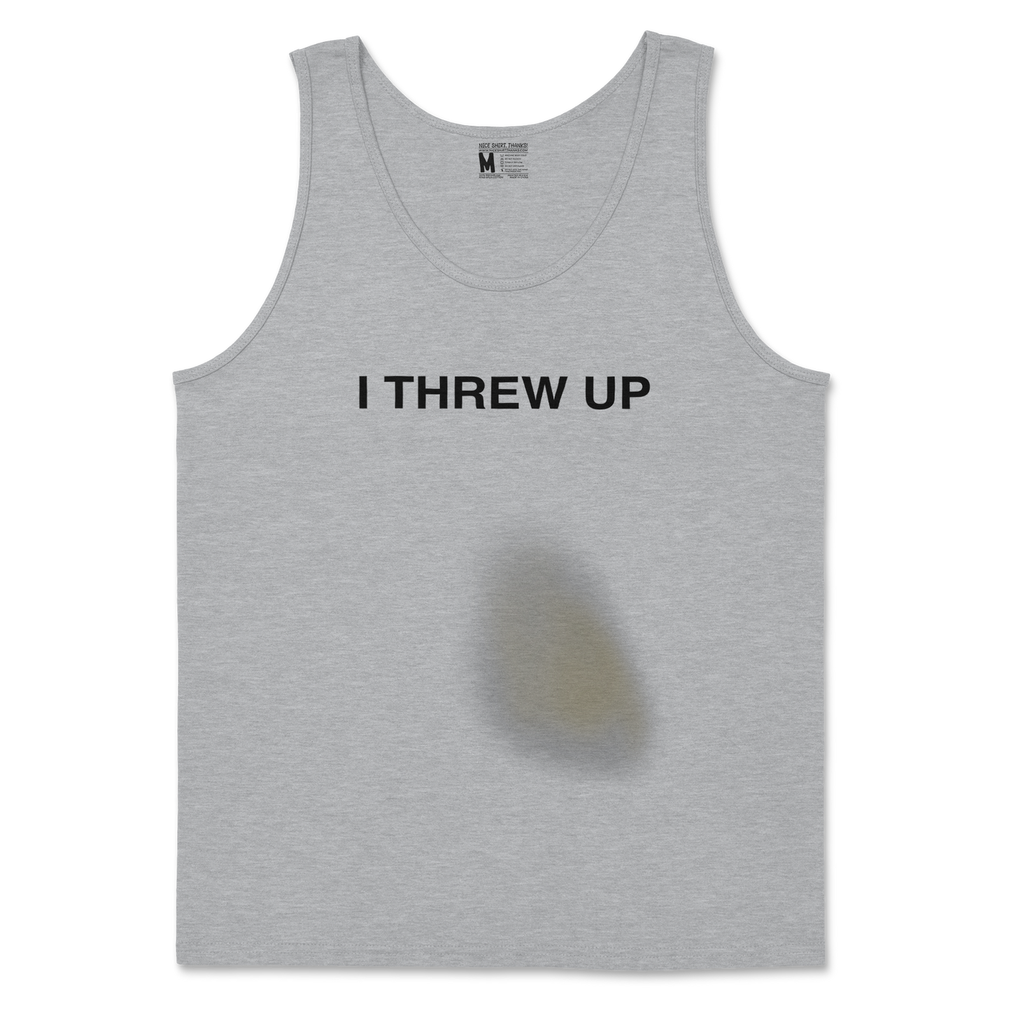 Gildan SoftStyle Tank Top Mom I Threw Up in Sports Grey