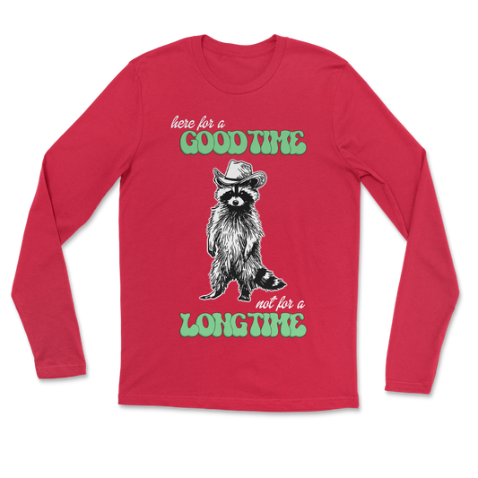 The Nice Shirt Long Sleeve Here For A Good Time  in Red