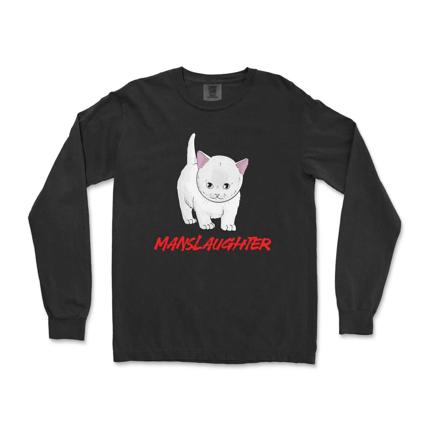 Comfort Colors Long Sleeve Manslaughter in Black