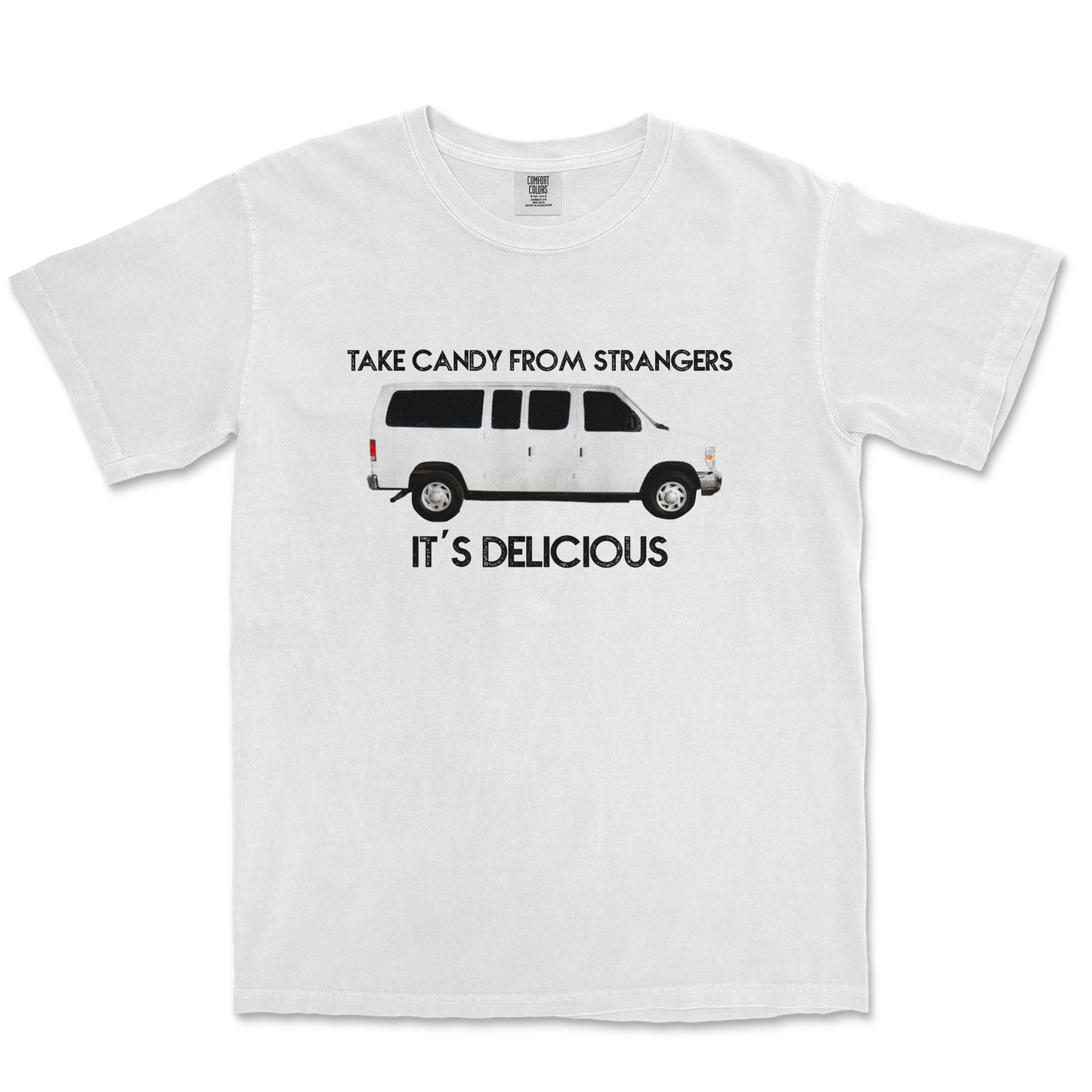 Comfort Colors T-Shirt Stranger Danger in White