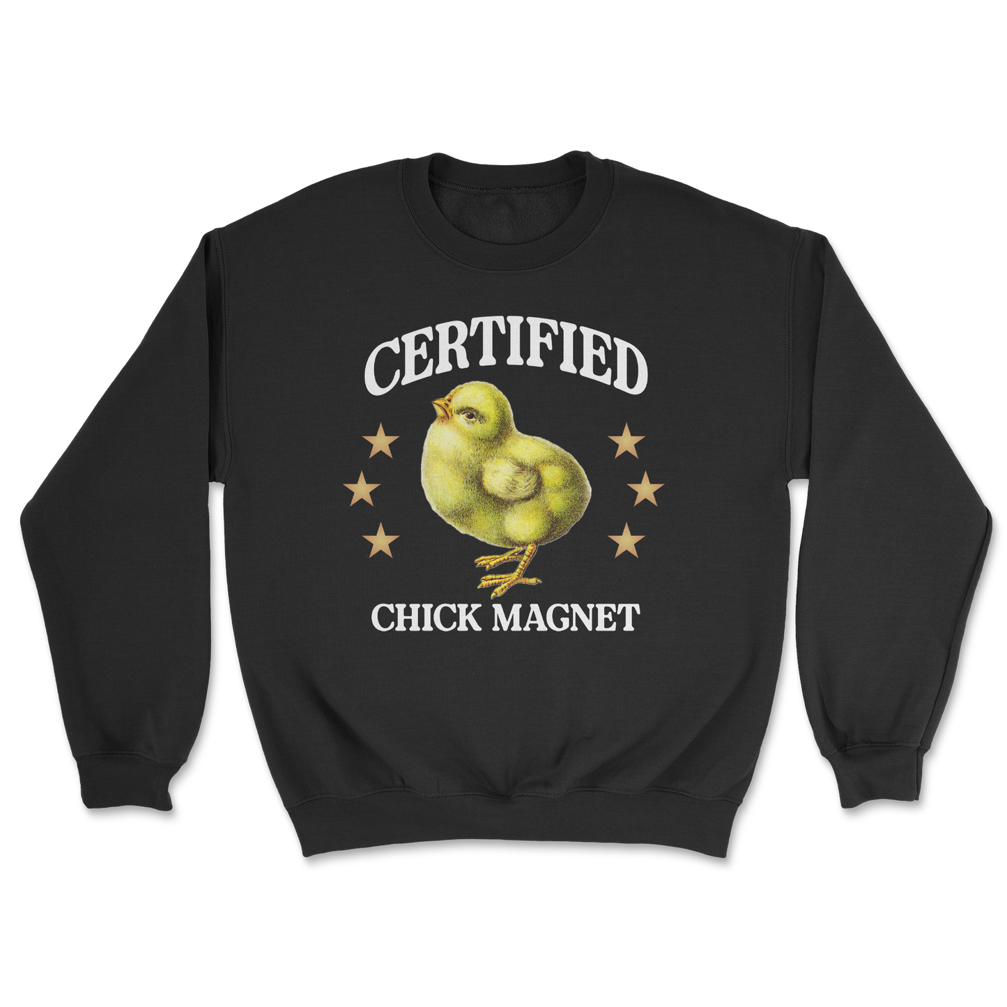 Heavy Blend Crew Neck Chick Magnet in Black