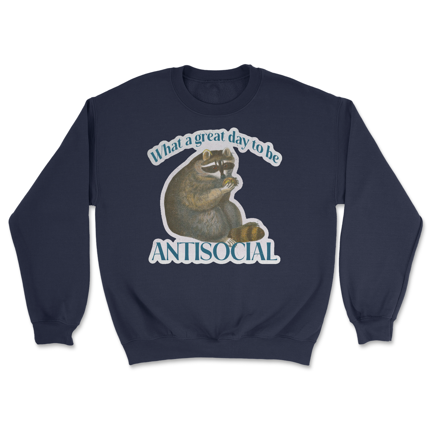 Heavy Blend Crew Neck Antisocial in Navy