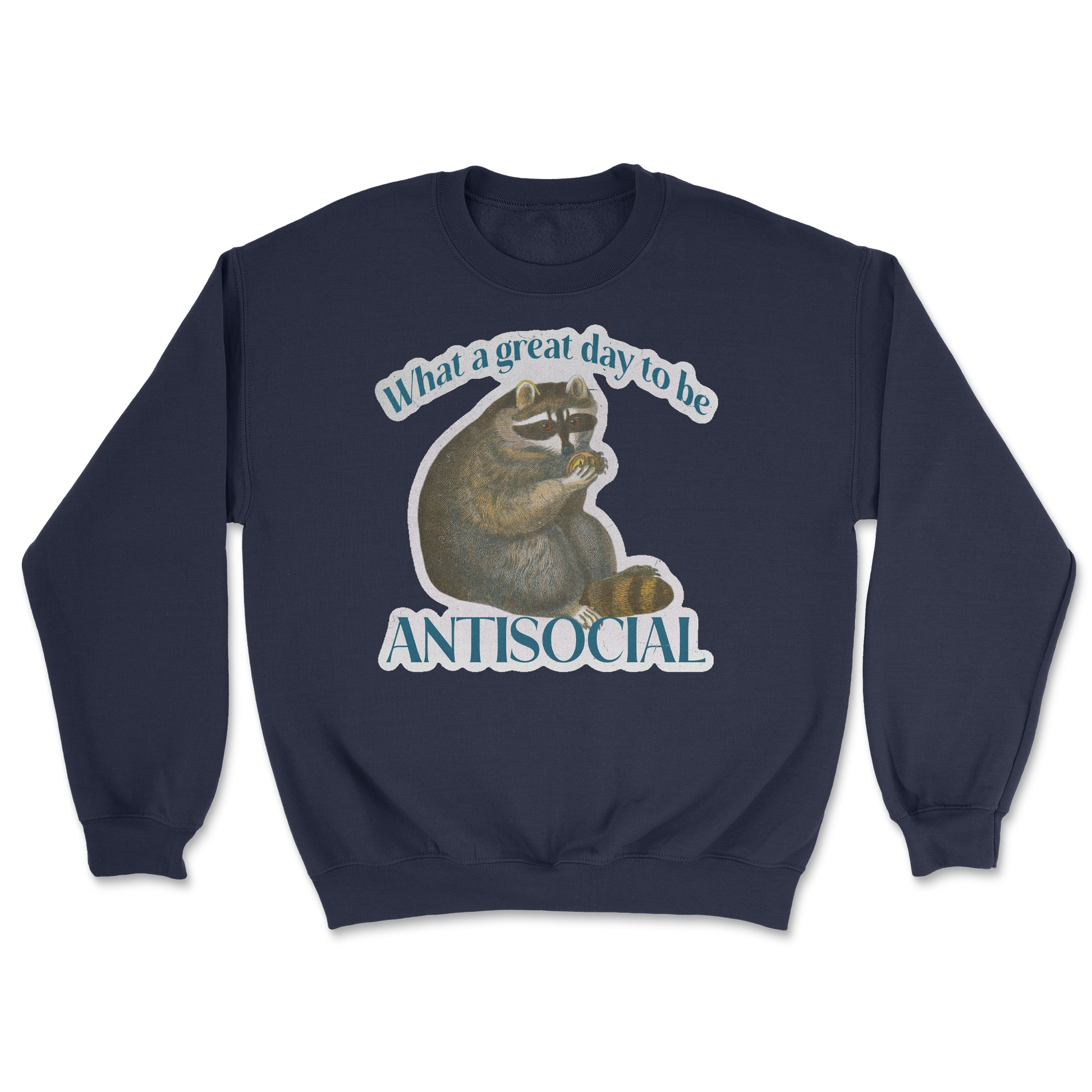 Heavy Blend Crew Neck Antisocial in Navy