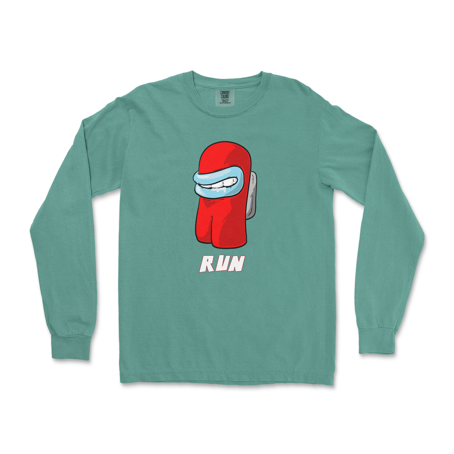 Comfort Colors Long Sleeve Sussy Man Child in LightGreen