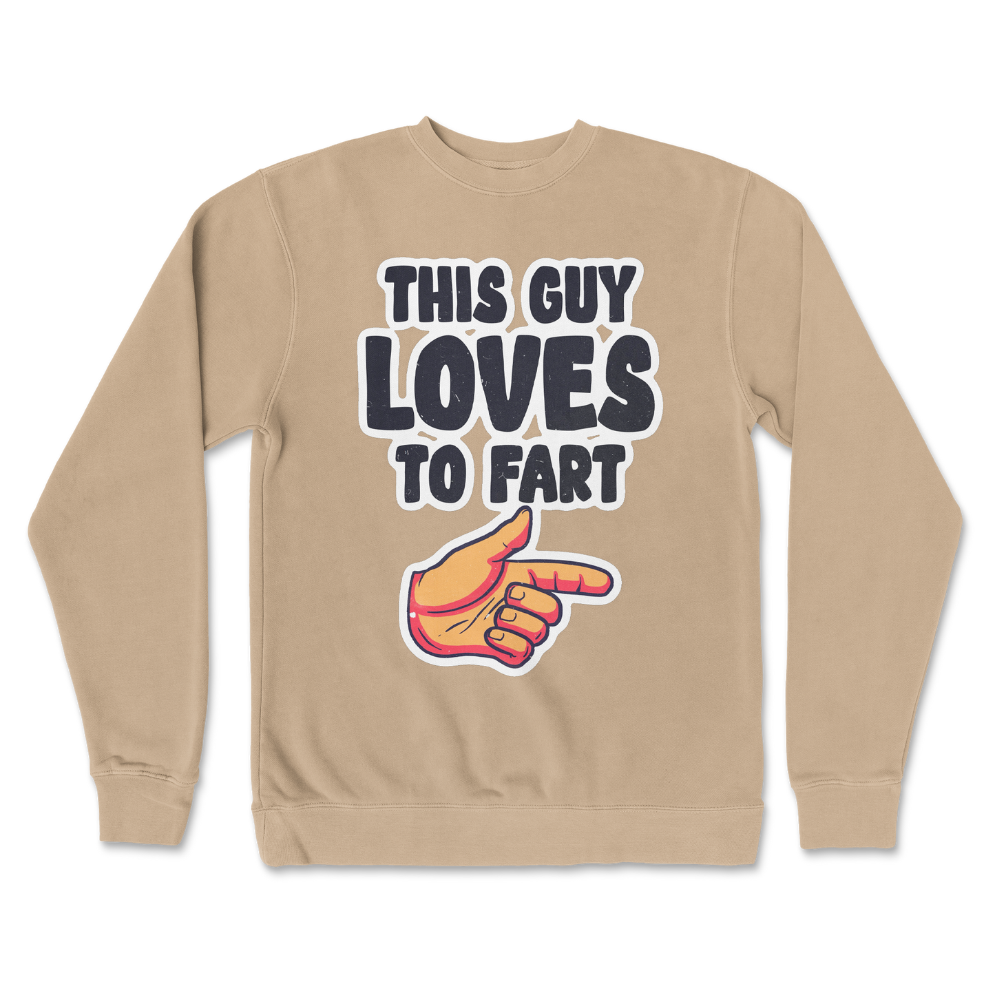 Independent Clothing Co. Crew Neck Who Farted  in Sandstone