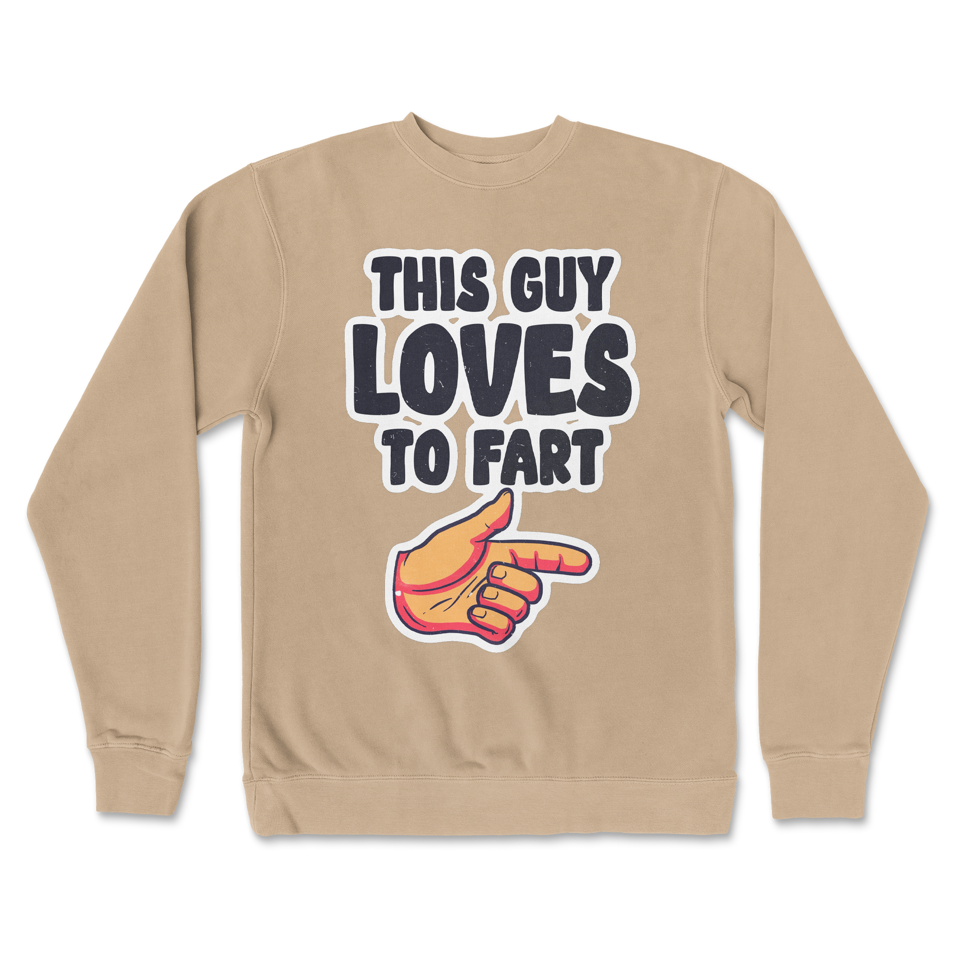 Independent Clothing Co. Crew Neck Who Farted  in Sandstone