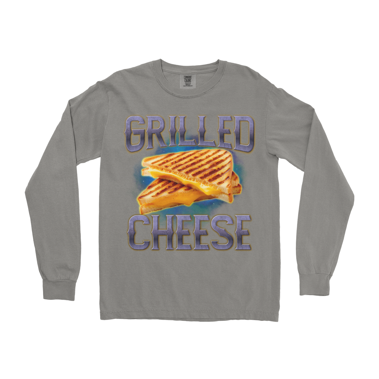 Comfort Colors Long Sleeve Grilled Cheese in Grey