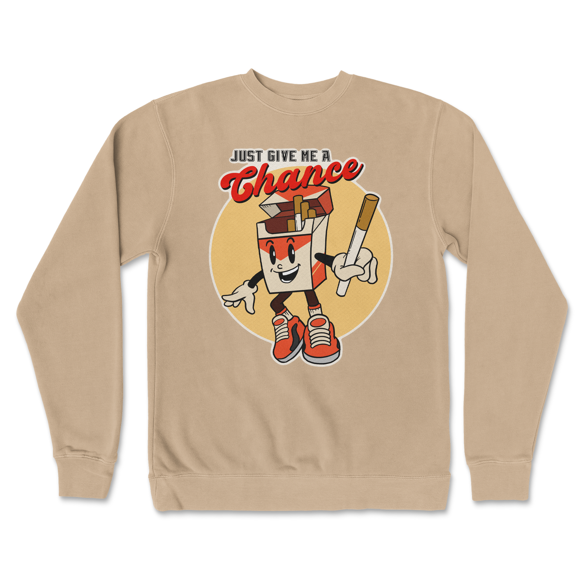 Independent Clothing Co. Crew Neck Vintage Cigarette in Sandstone