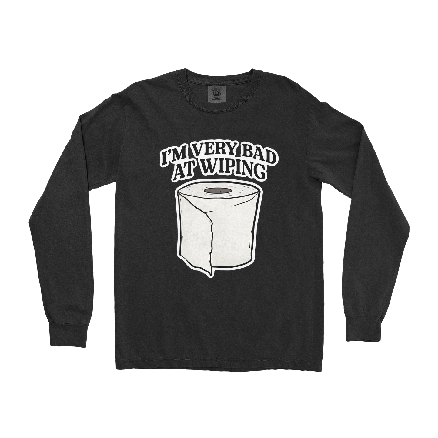 Comfort Colors Long Sleeve Bad Wiper in Black