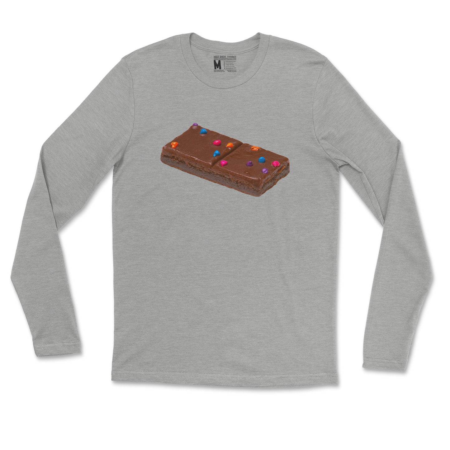 Gildan SoftStyle Long Sleeve Mmmmm Yummmm in Sports Grey