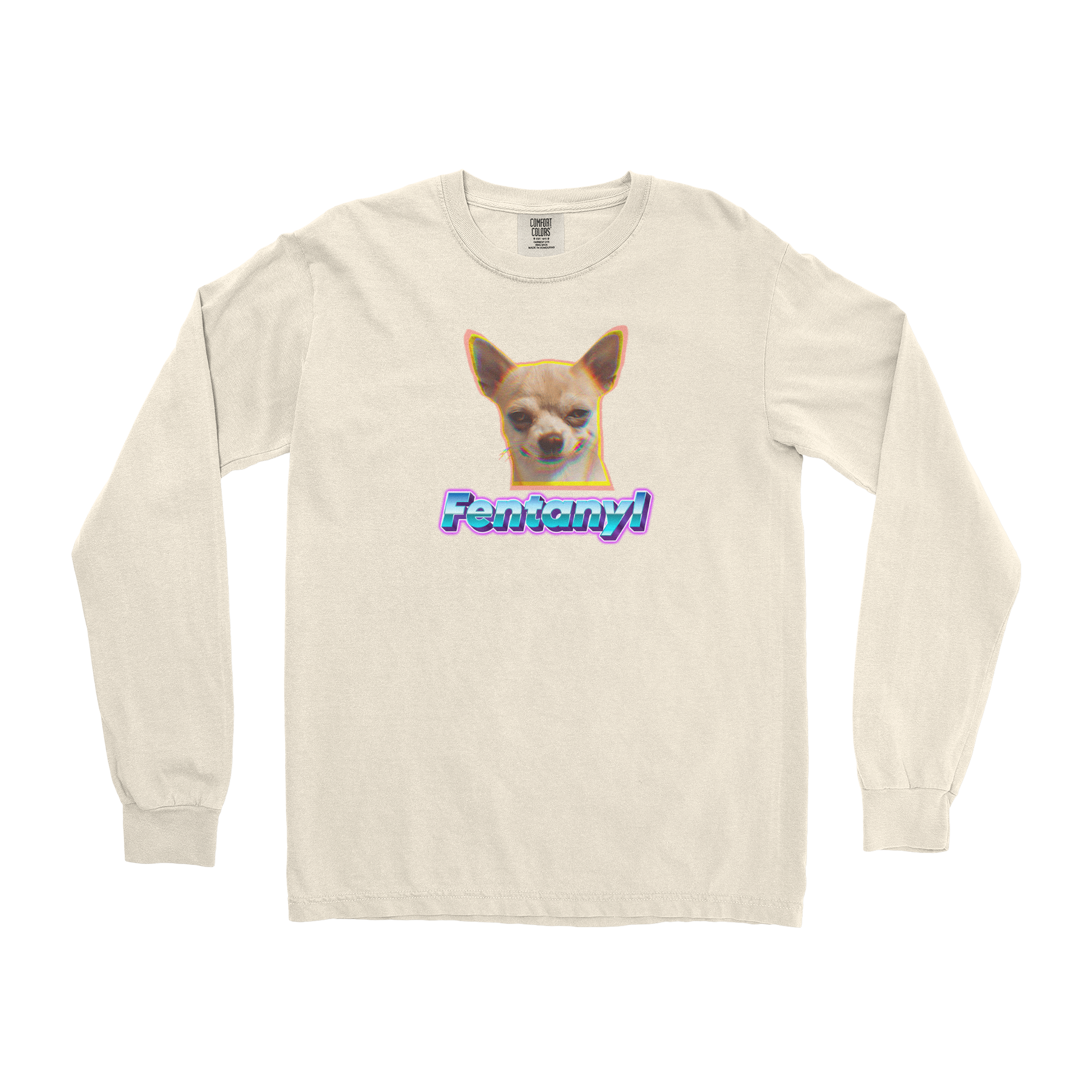 Comfort Colors Long Sleeve Fent in Ivory