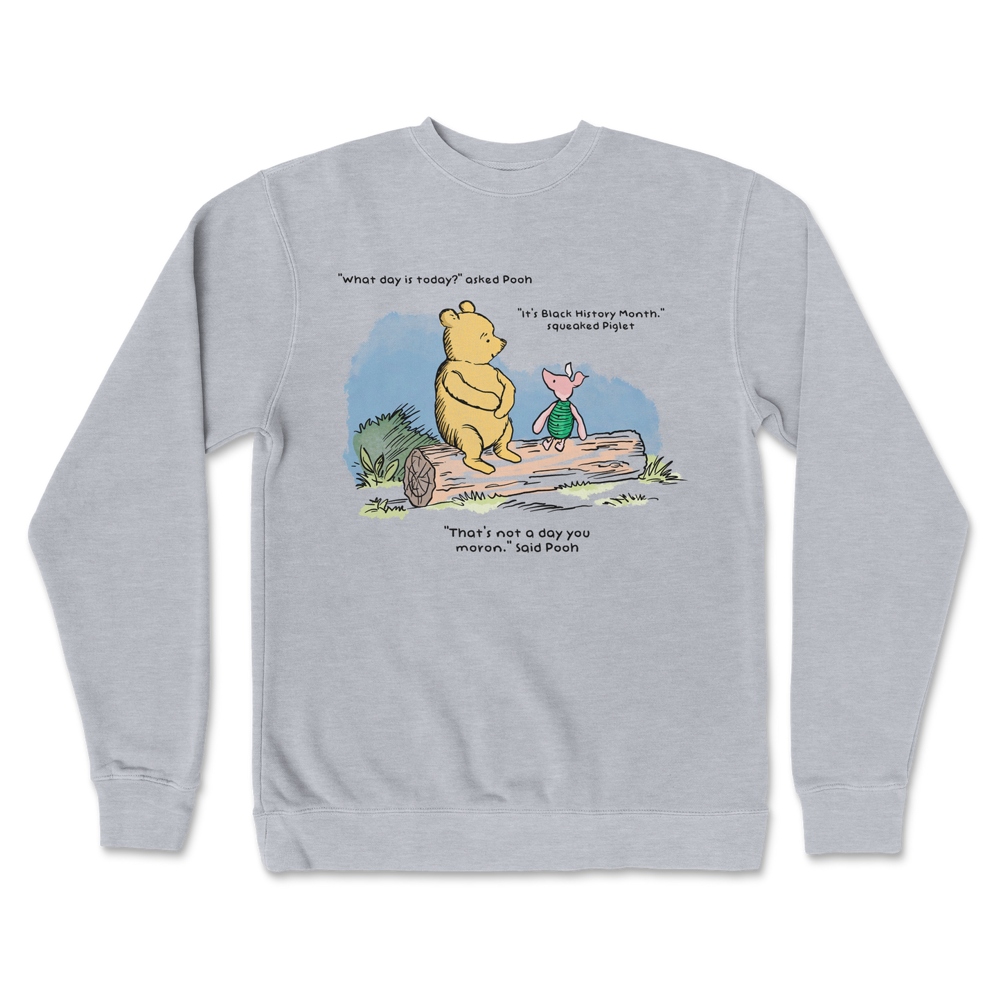 Independent Clothing Co. Crew Neck Winnie the Pooh in Grey-Heather