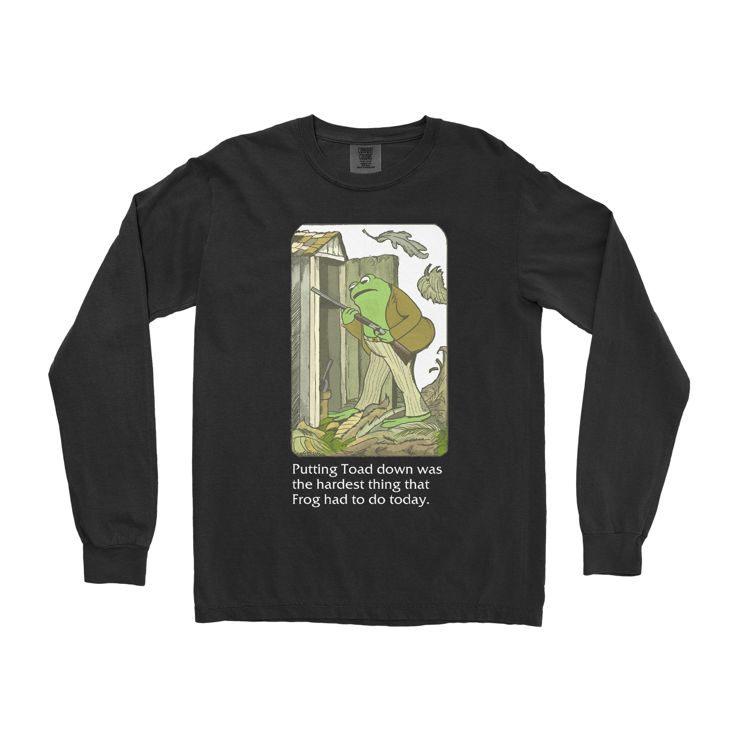 Comfort Colors Long Sleeve Frog and Toad in Black