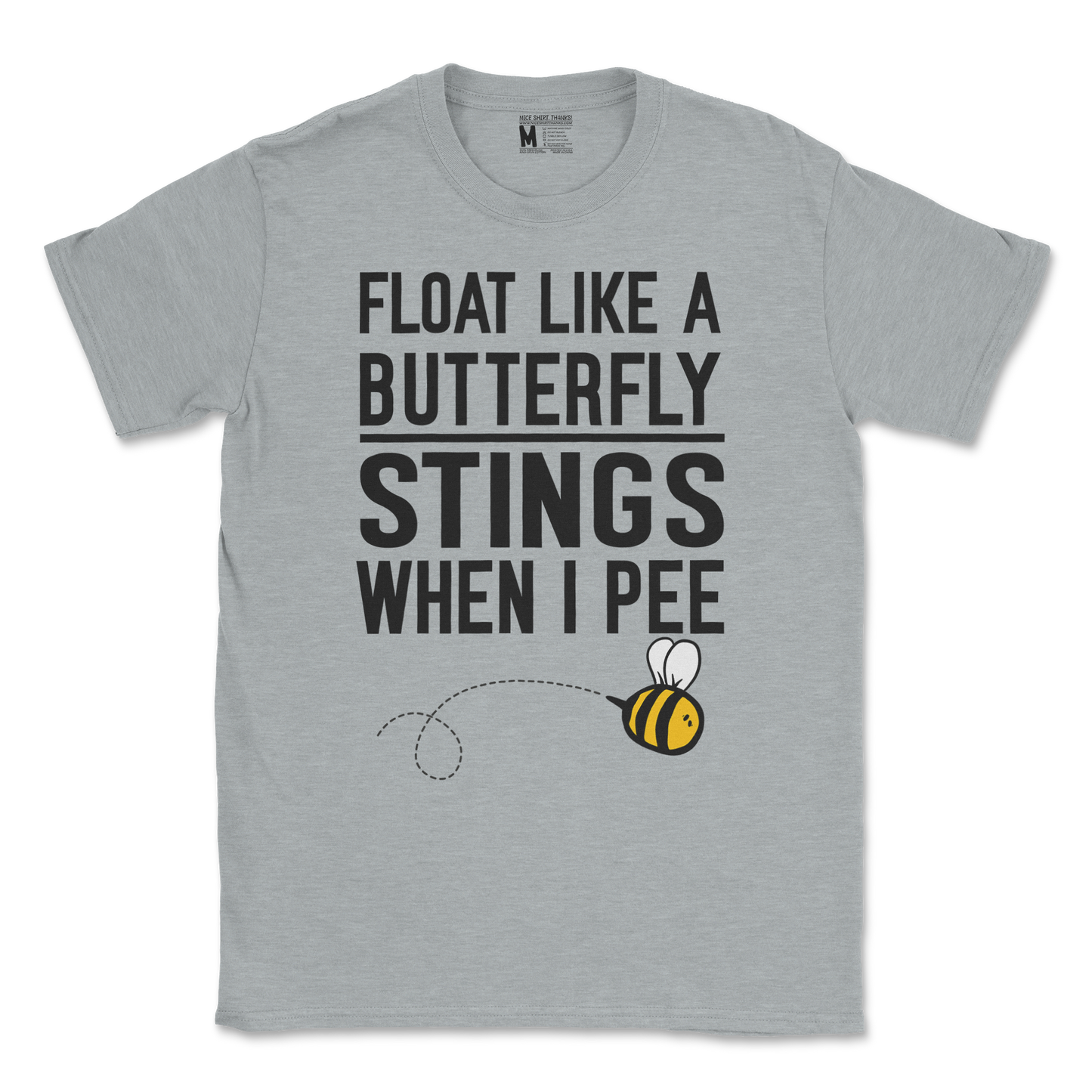Gildan SoftStyle T-Shirt Stings When I Pee in Sports Grey