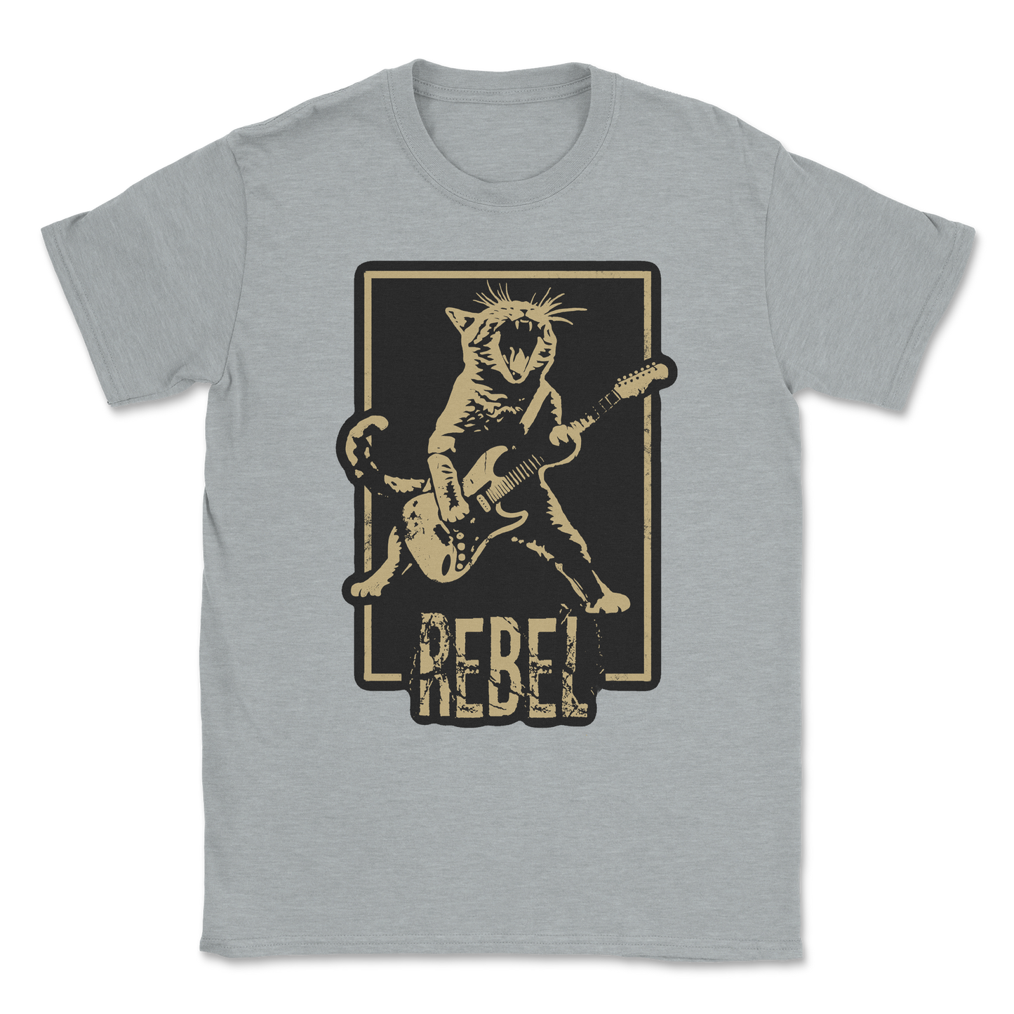 Heavy Blend T-Shirt Rebel Kitty in Sports Grey