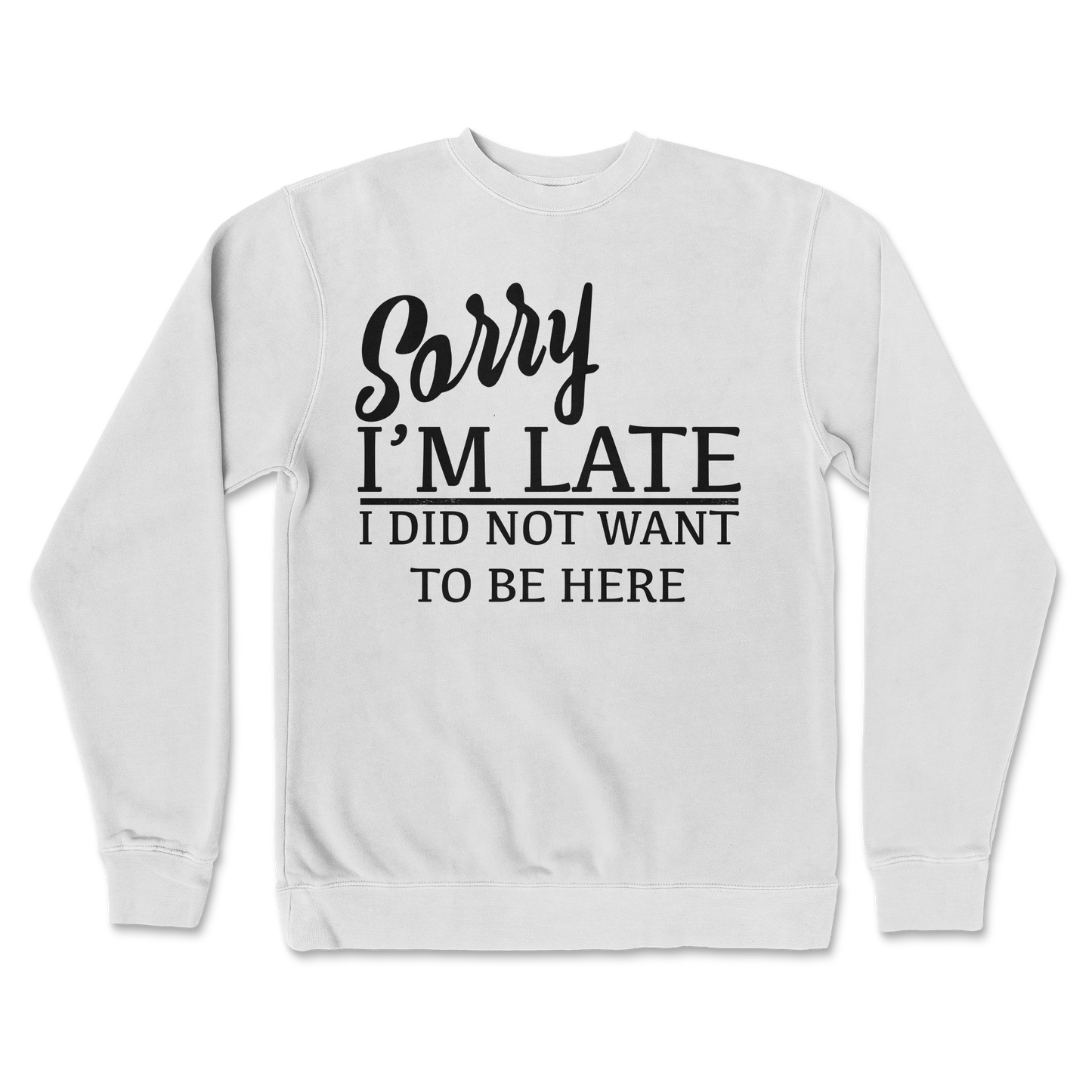 Independent Clothing Co. Crew Neck Late in white