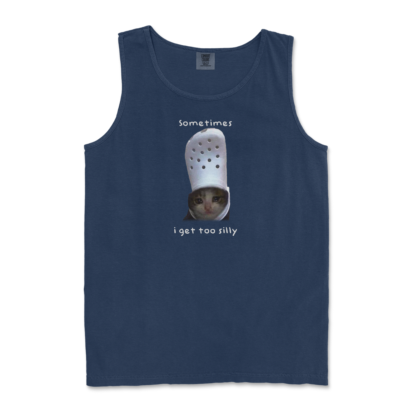 Comfort Colors Tank Top Got Too Silly in True-Navy