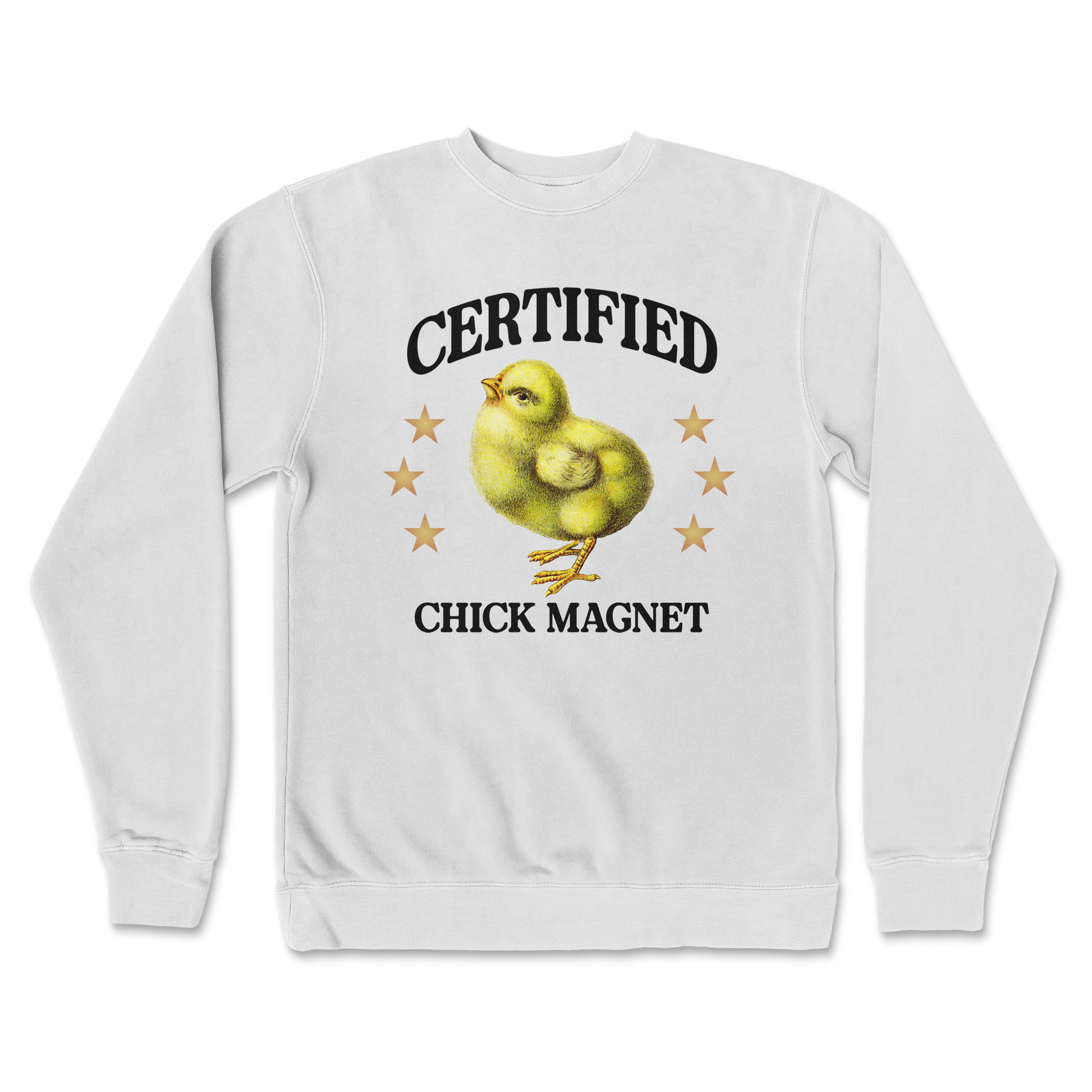 Independent Clothing Co. Crew Neck Chick Magnet in White