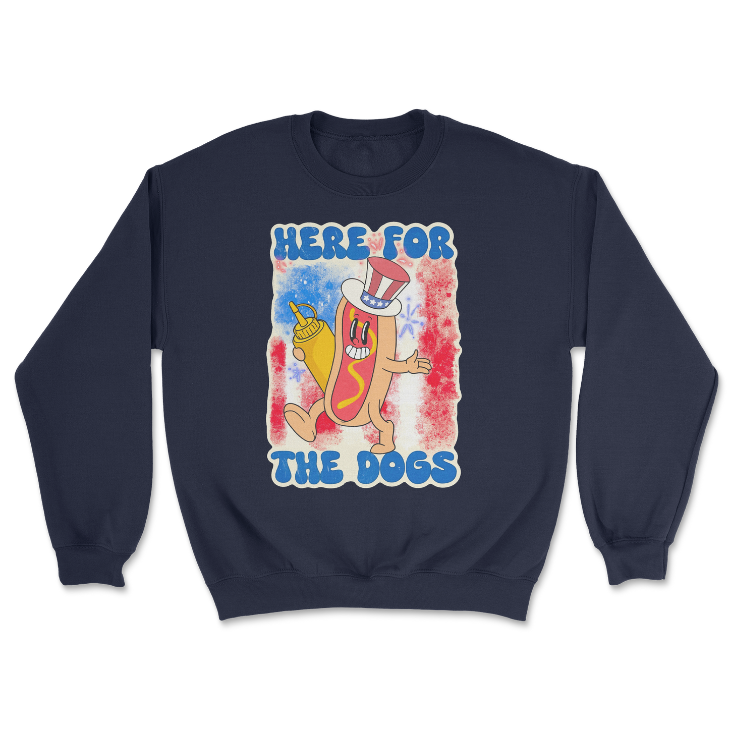 Heavy Blend Crew Neck Hot Dog in Navy