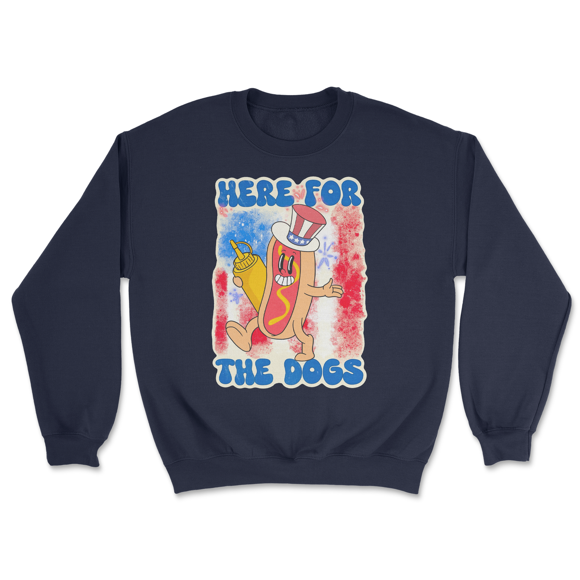 Heavy Blend Crew Neck Hot Dog in Navy