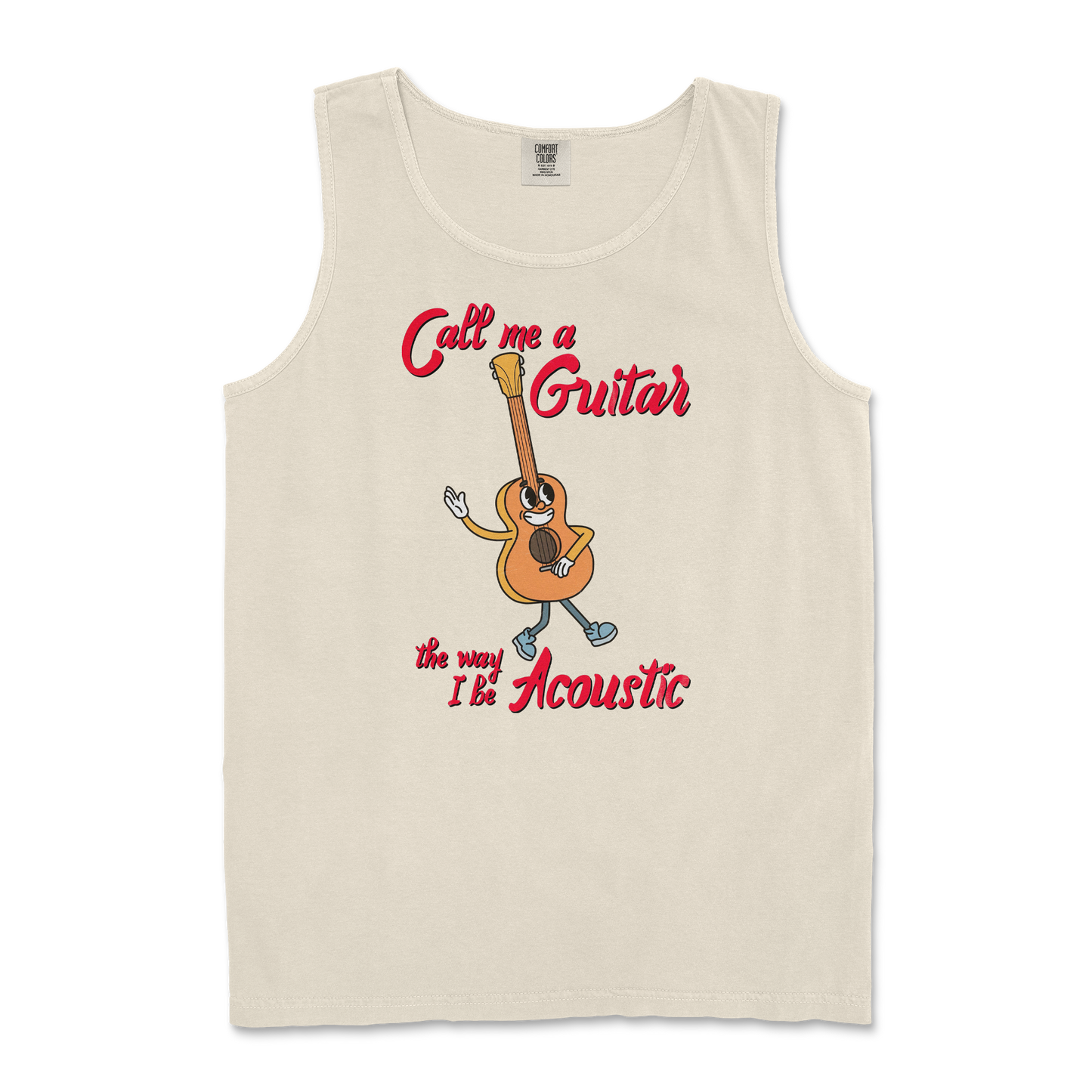 Comfort Colors Tank Top I Do Be Acoustic in Ivory