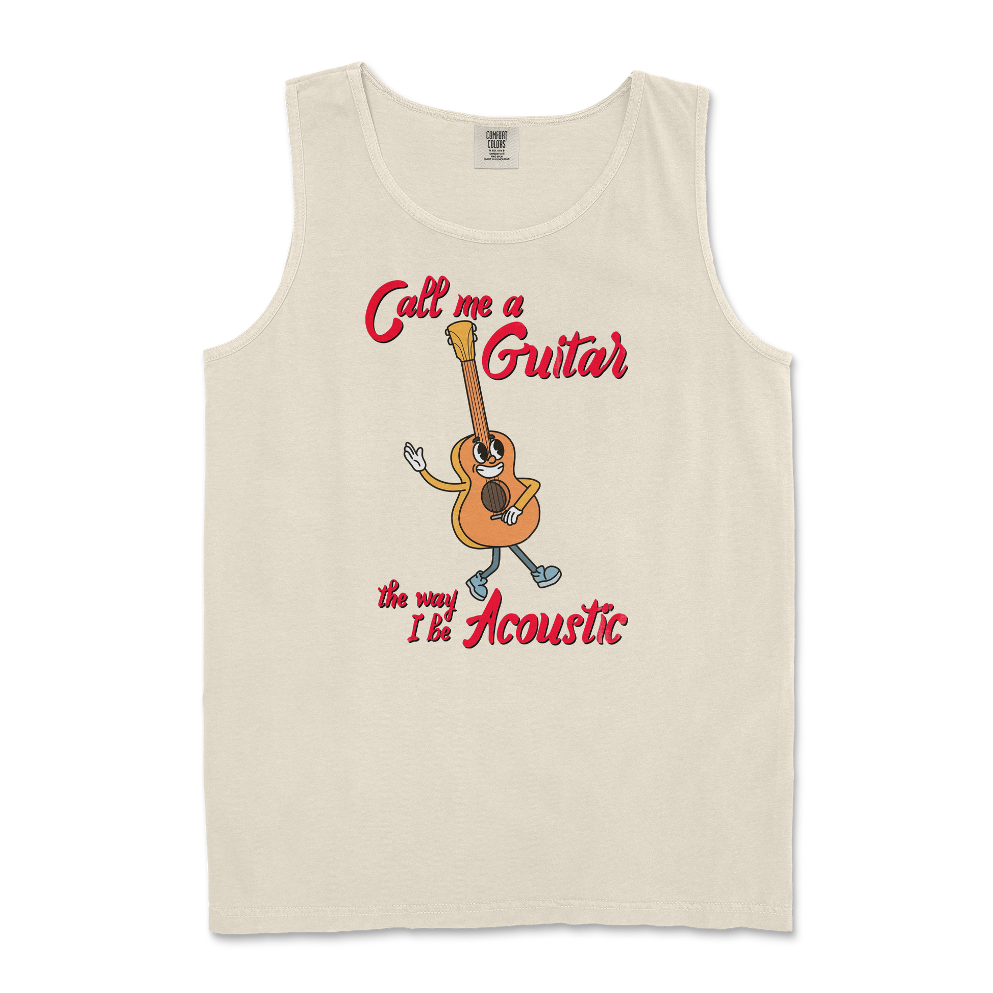 Comfort Colors Tank Top I Do Be Acoustic  in Ivory