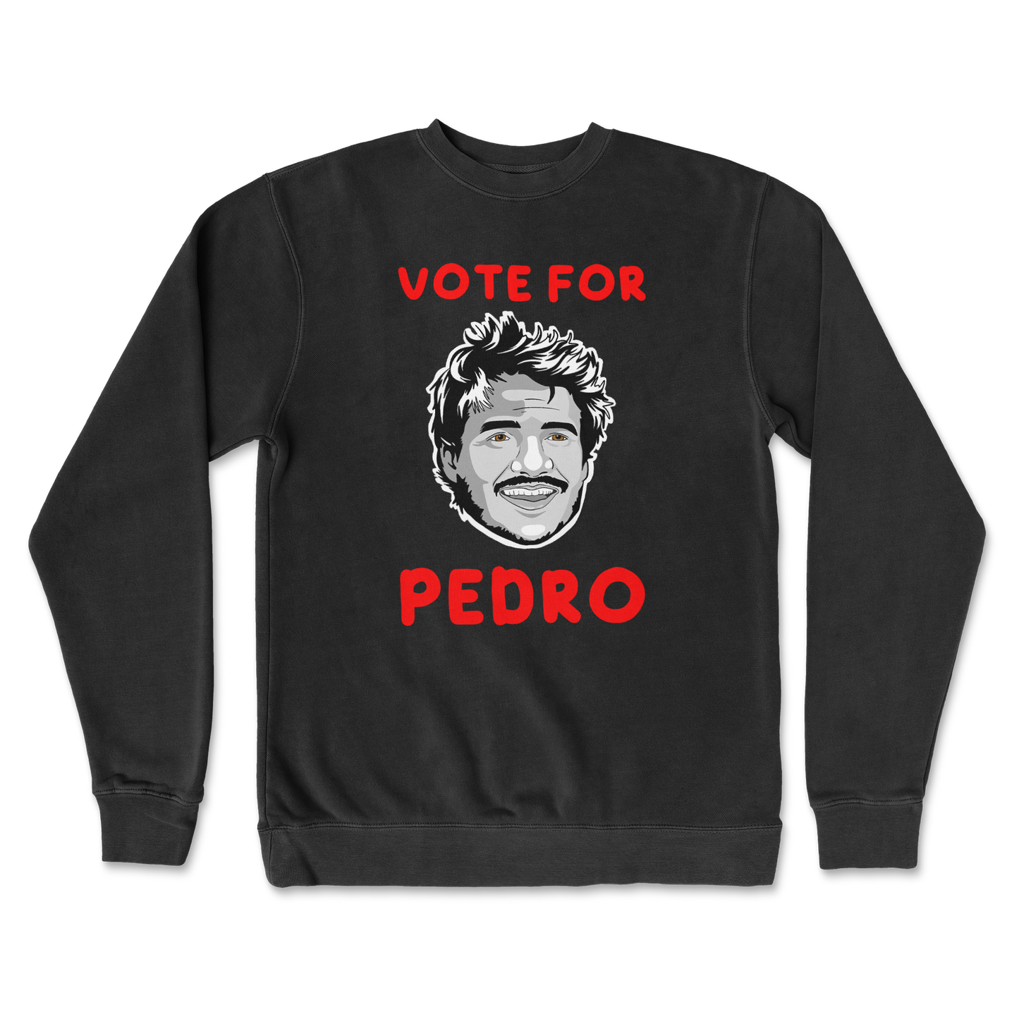 Independent Clothing Co. Crew Neck Vote For Pedro in Black