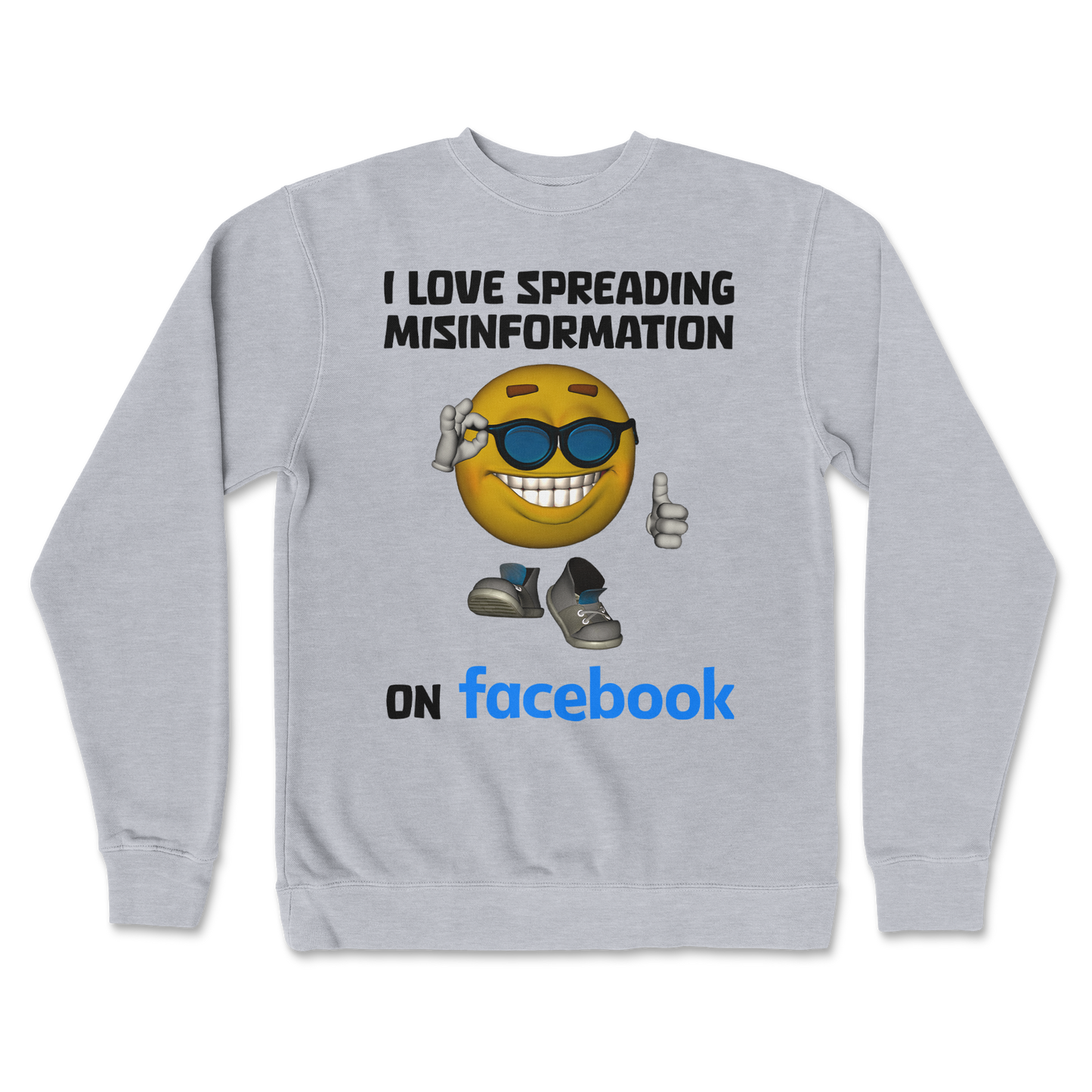 Independent Clothing Co. Crew Neck Spreadin Misinformation in GreyHeather