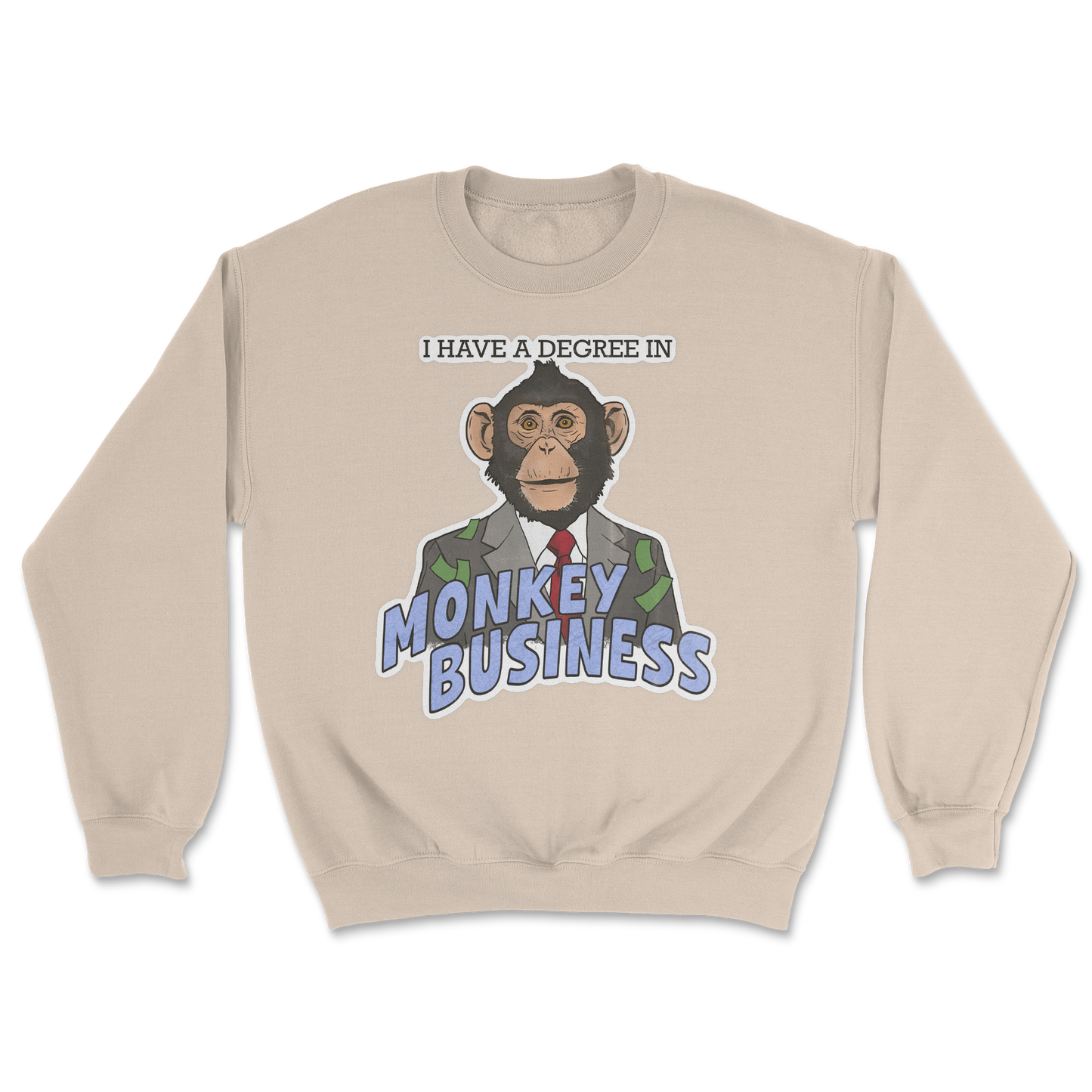 Heavy Blend Crew Neck Monkey Business in Sand