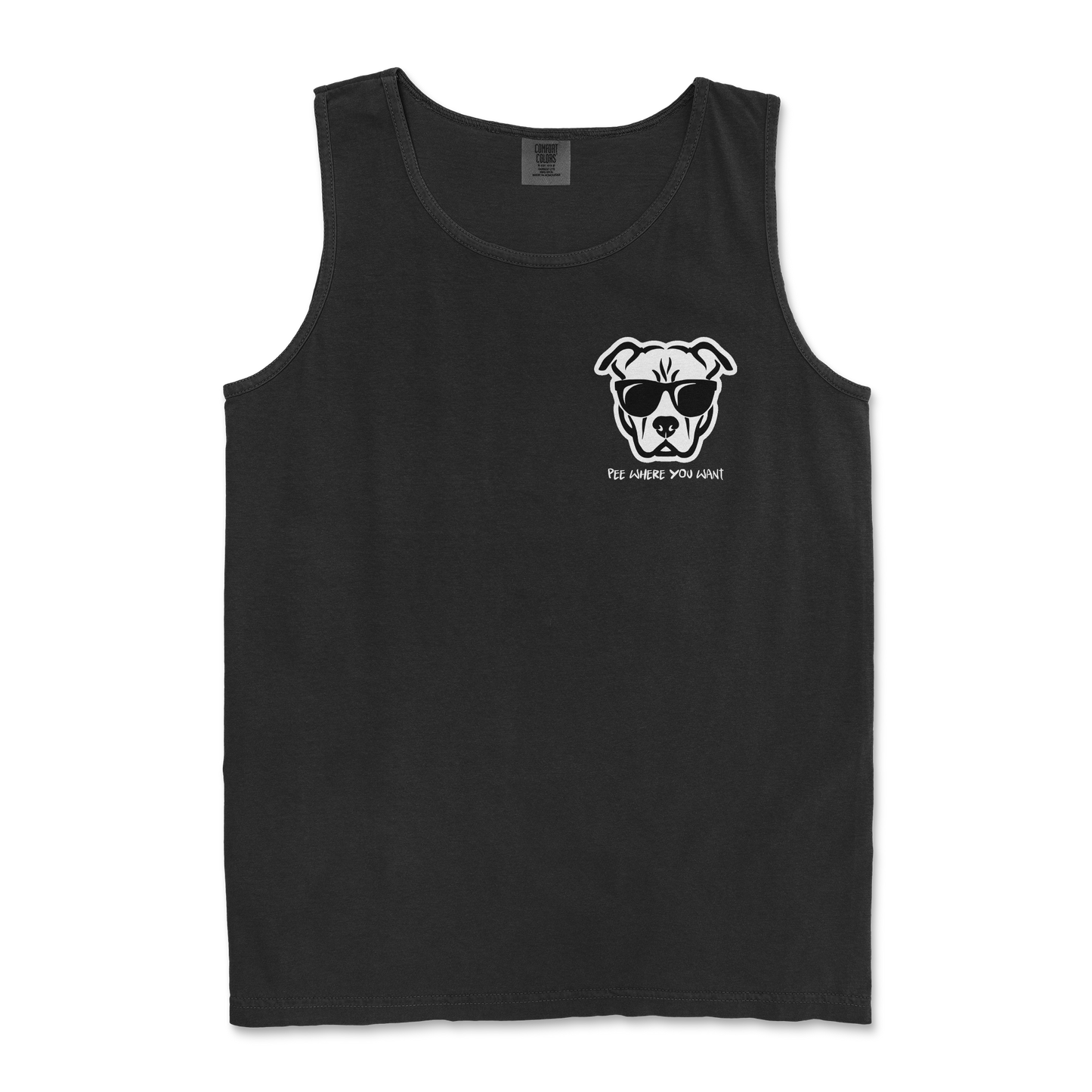 Comfort Colors Tank Top Pee Where You Want in Black