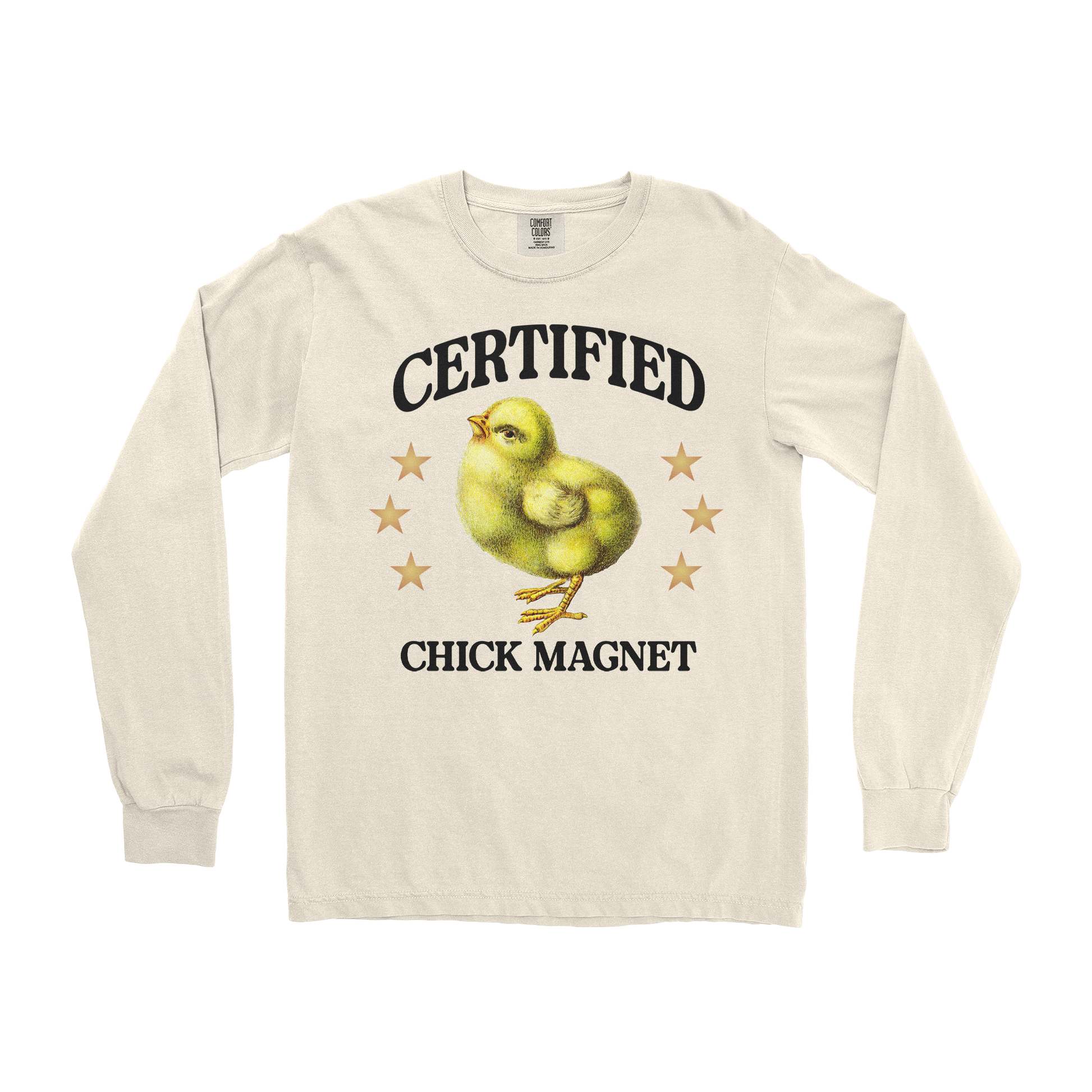 Comfort Colors Long Sleeve Chick Magnet in Ivory