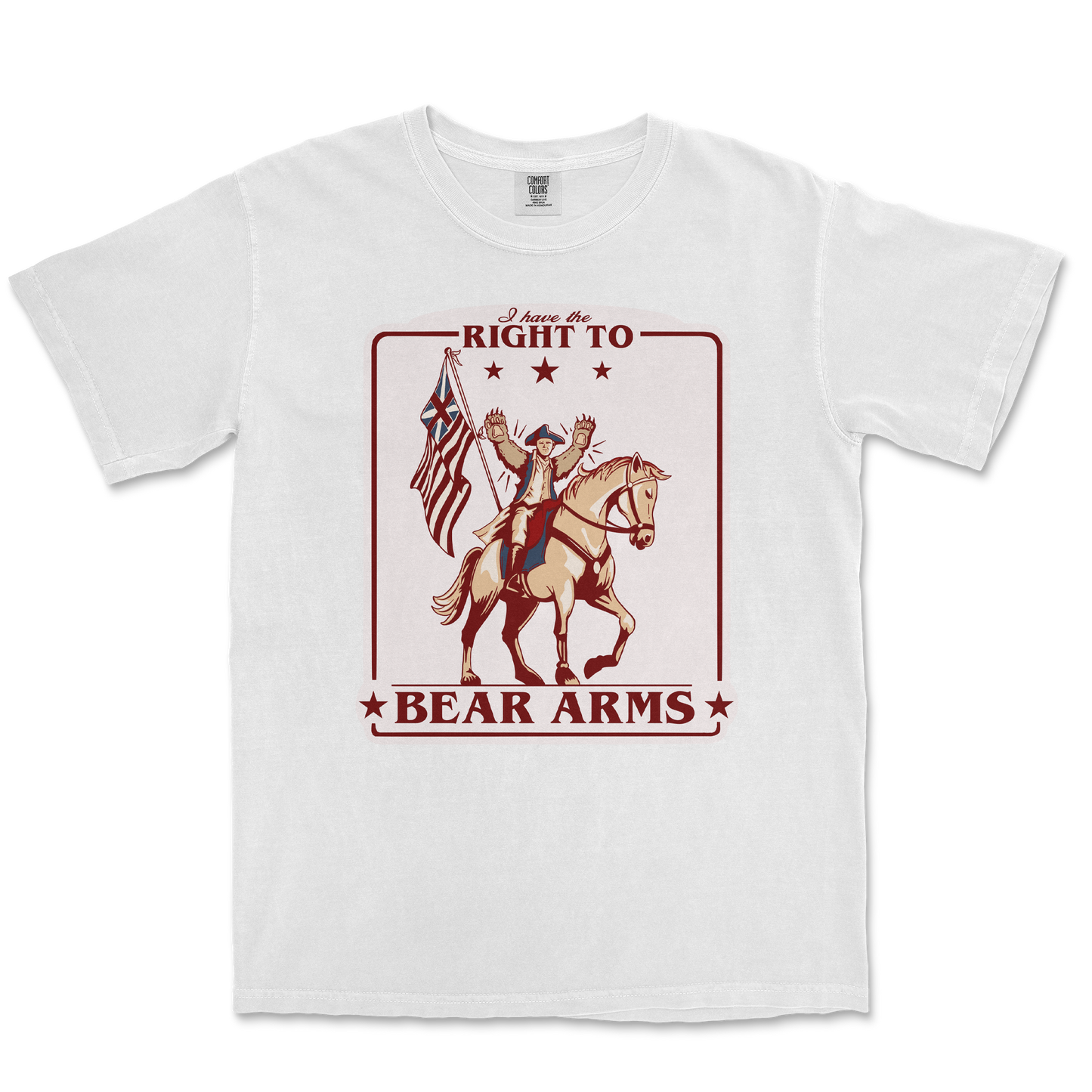 Comfort Colors T-Shirt Right to Bear Arms in White
