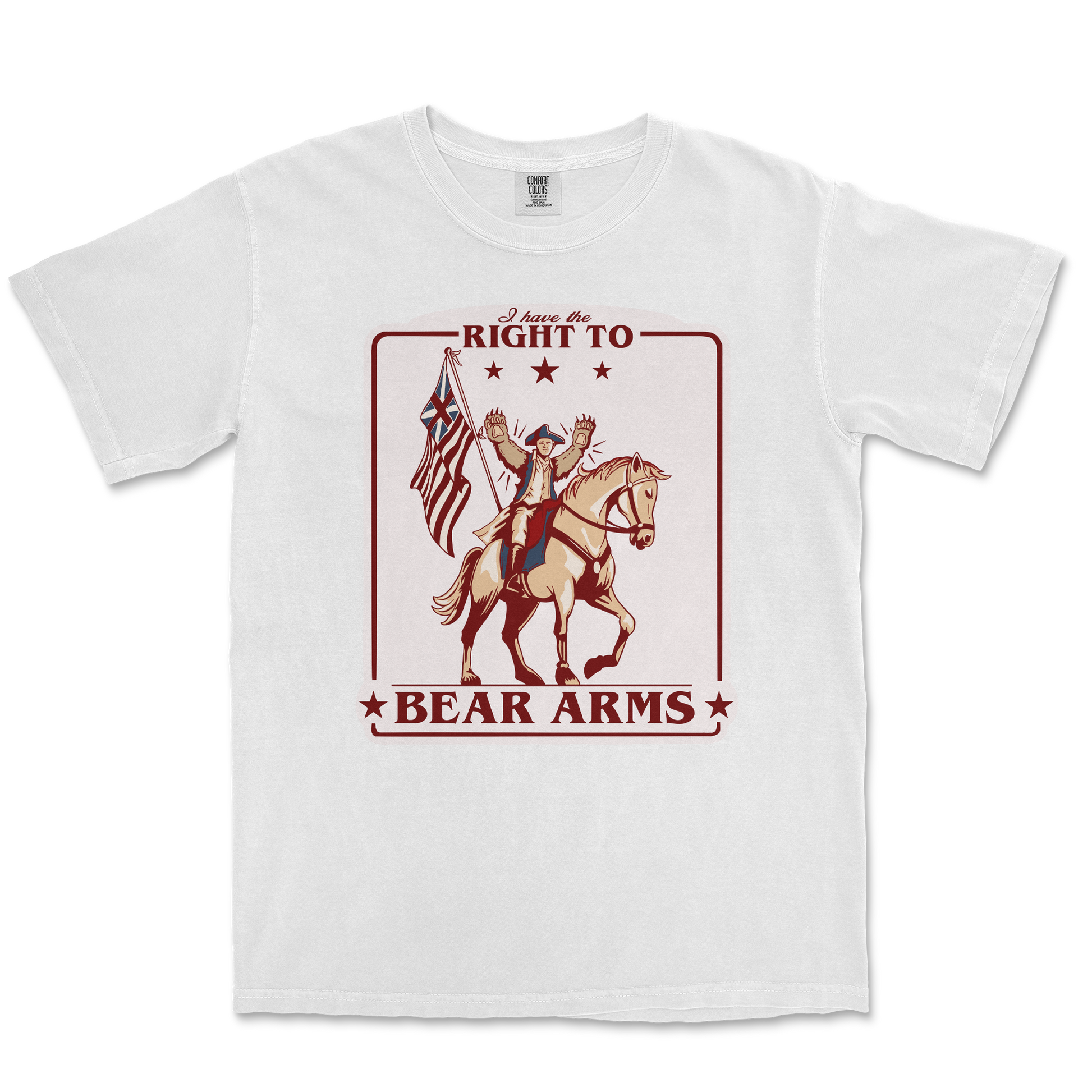 Comfort Colors T-Shirt Right to Bear Arms in White
