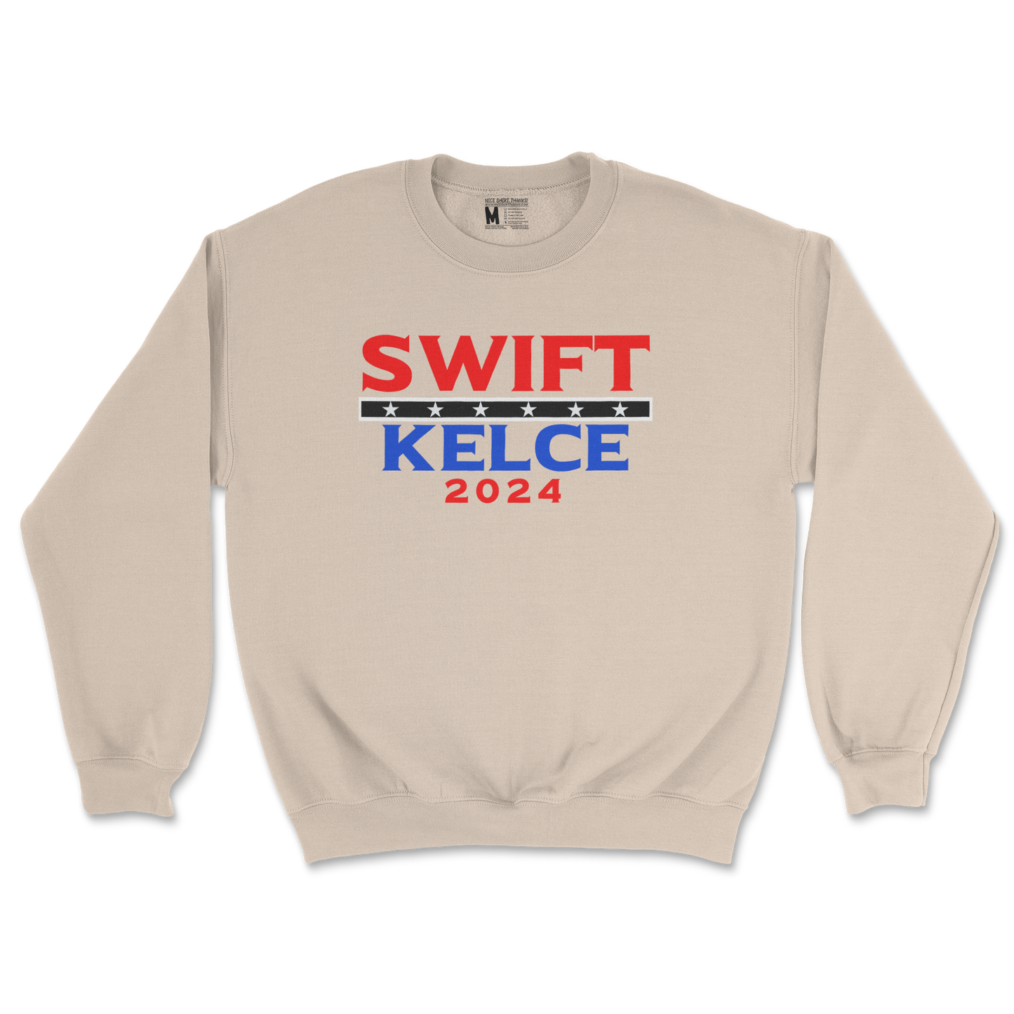 Gildan SoftStyle Crew Neck Swift Kelce 2024 in Sand