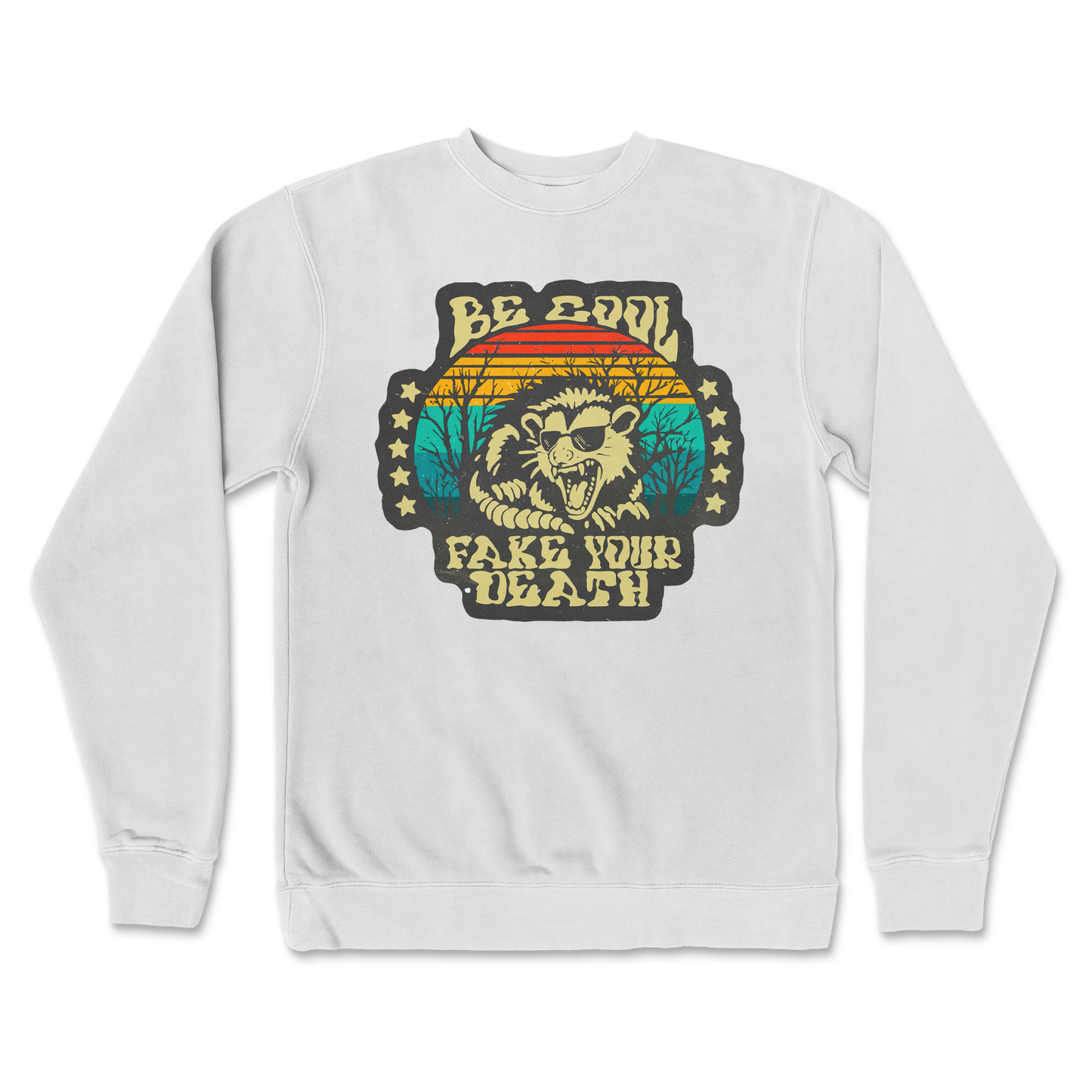 Independent Clothing Co. Crew Neck Fake Your Death in White
