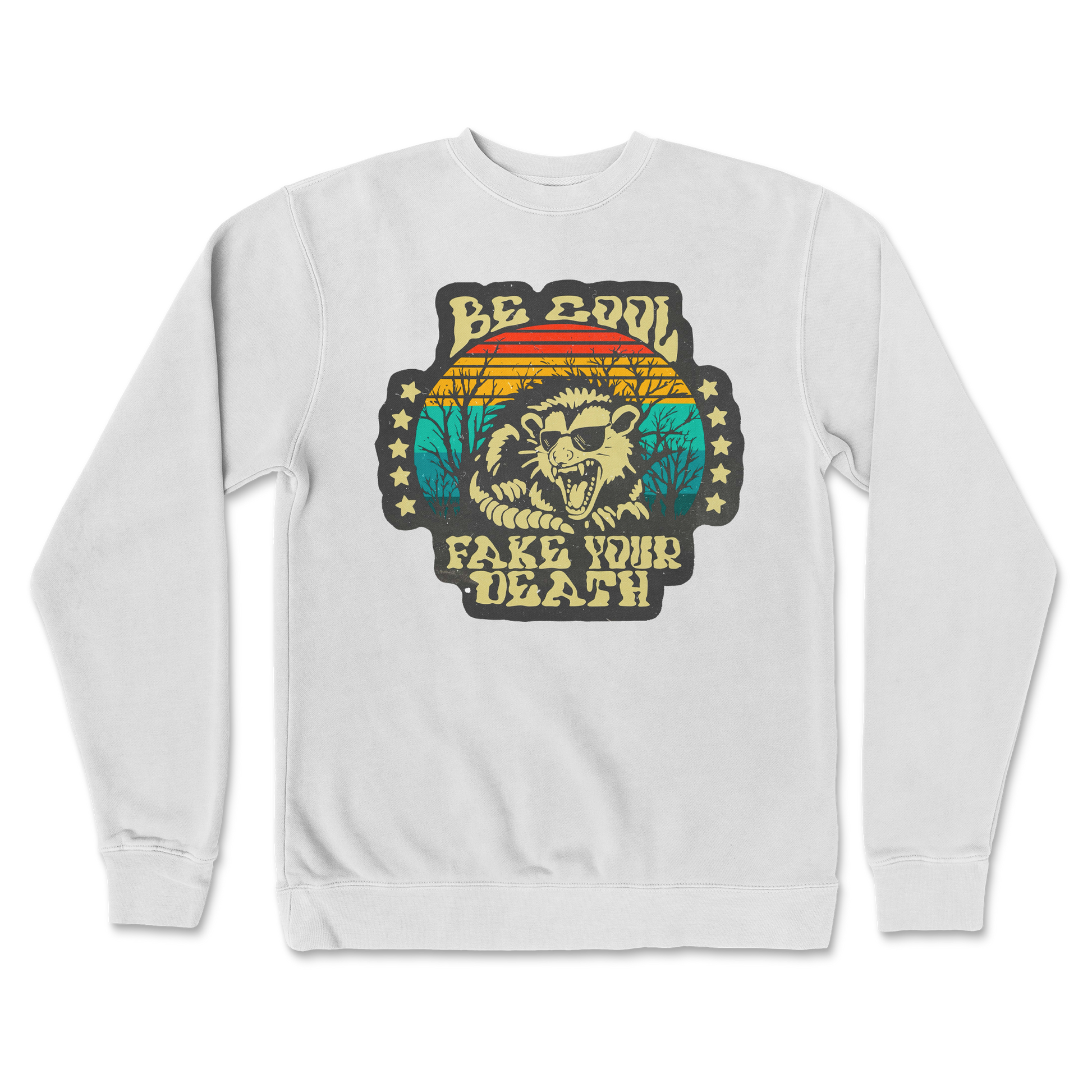 Independent Clothing Co. Crew Neck Fake Your Death in White